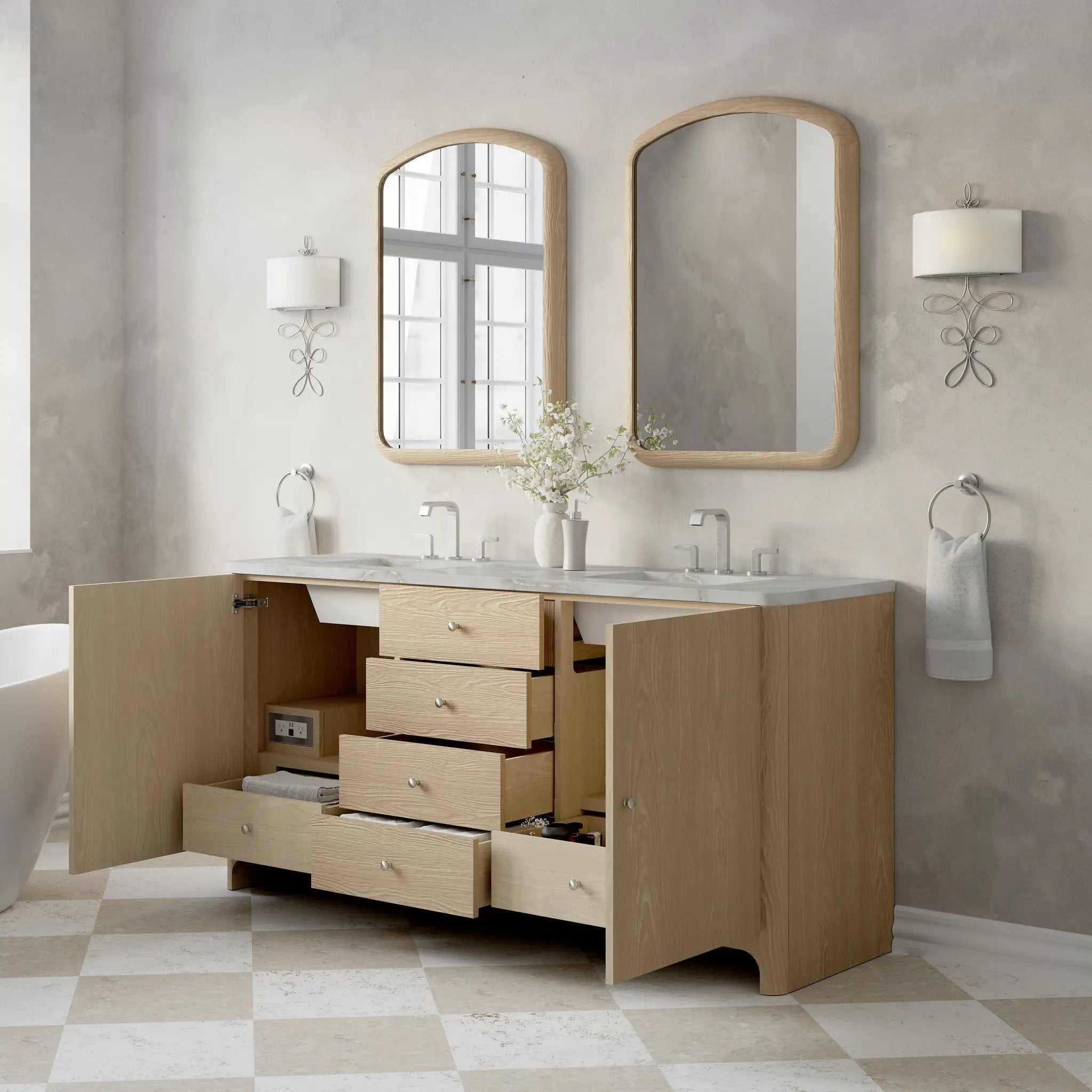 coastal driftwood vanity