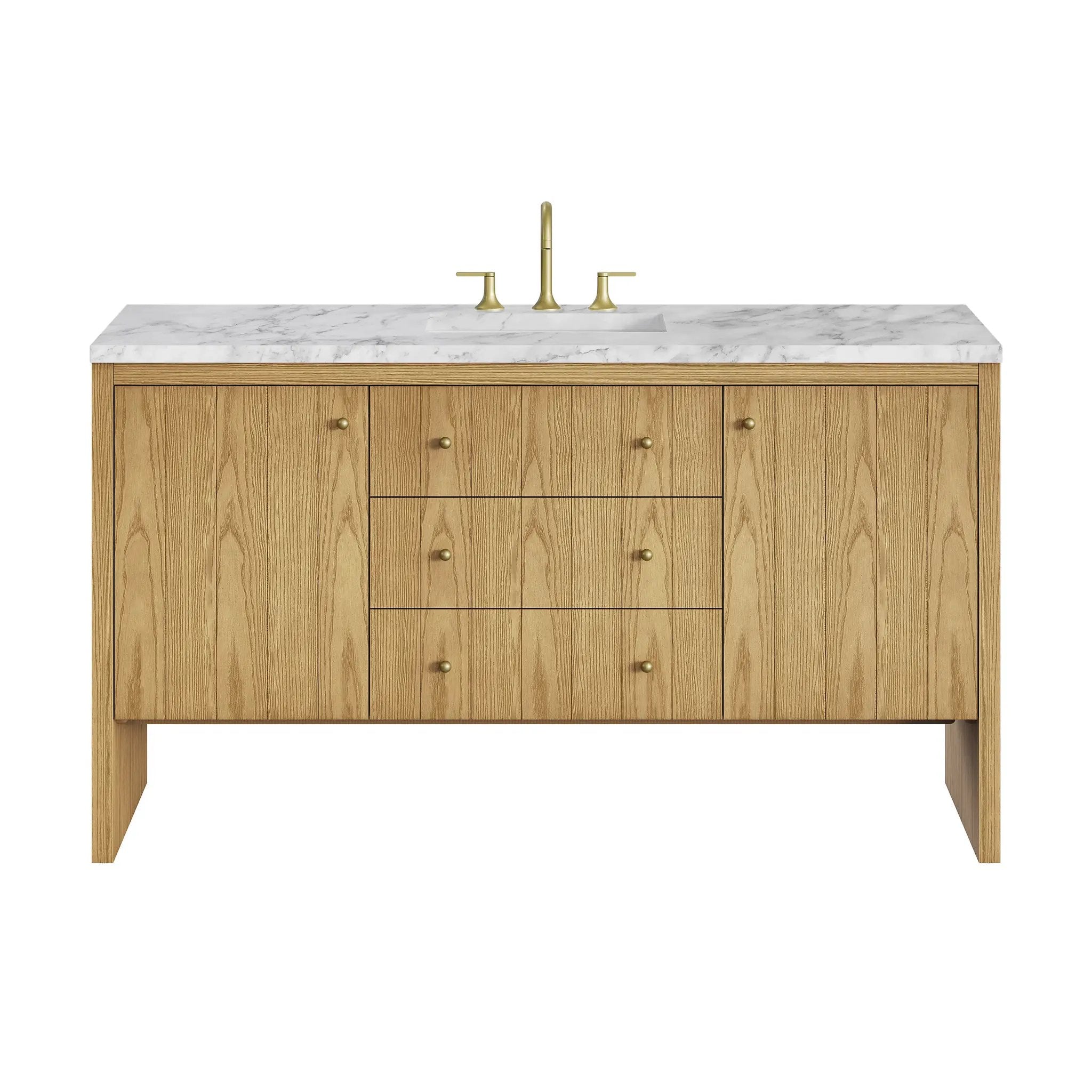 James Martin Hudson 60" Single Vanity Set - Light Natural Oak by James Martin Vanities