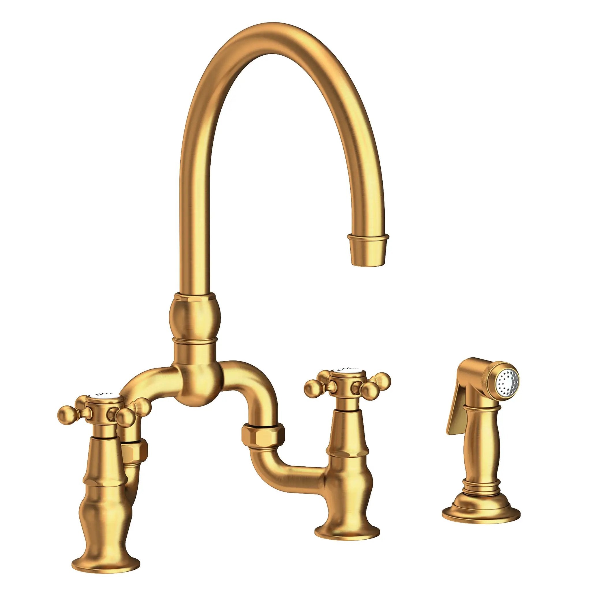 Newport Brass Chesterfield Kitchen Bridge Faucet with Side Spray by Newport Brass
