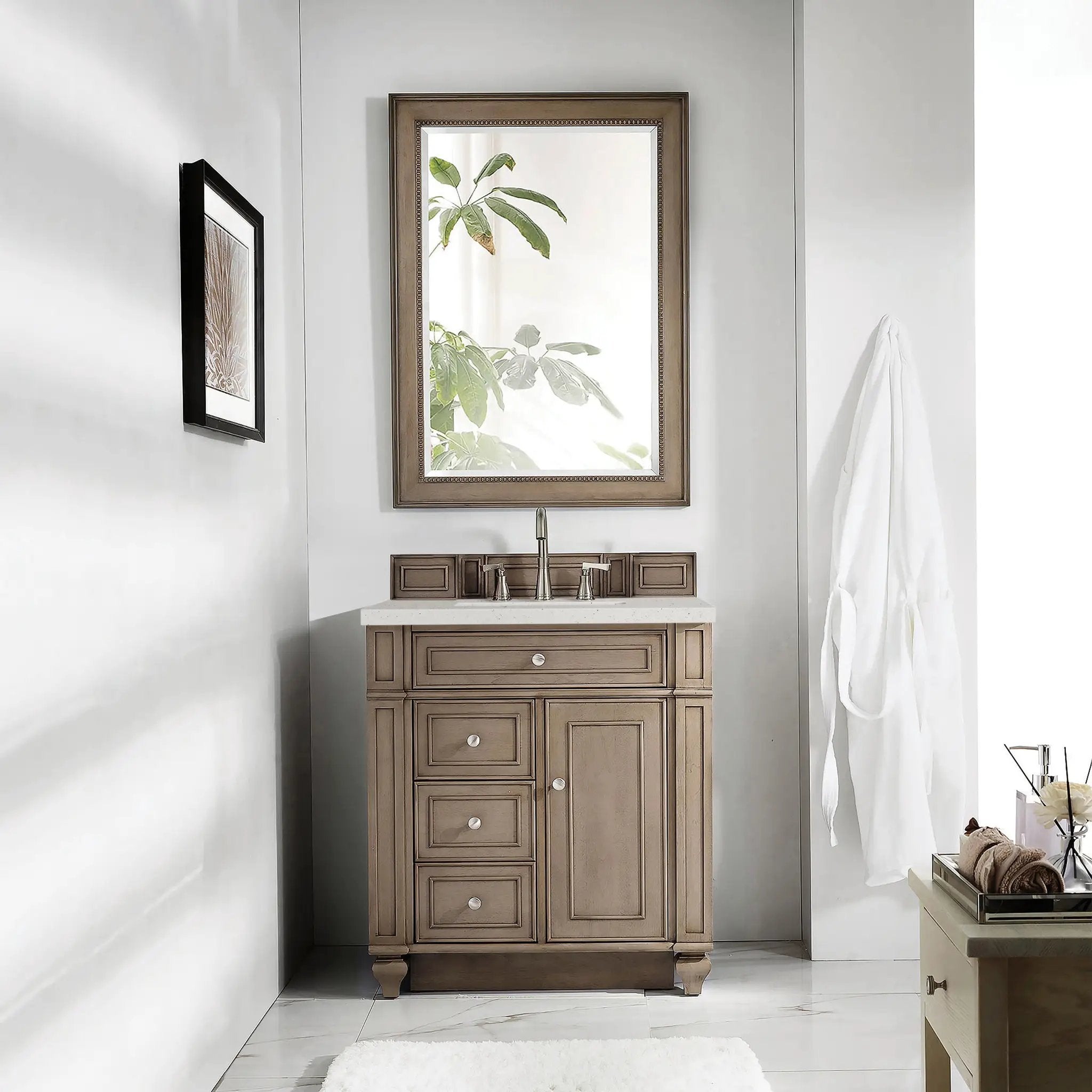 whitewashed walnut vanity