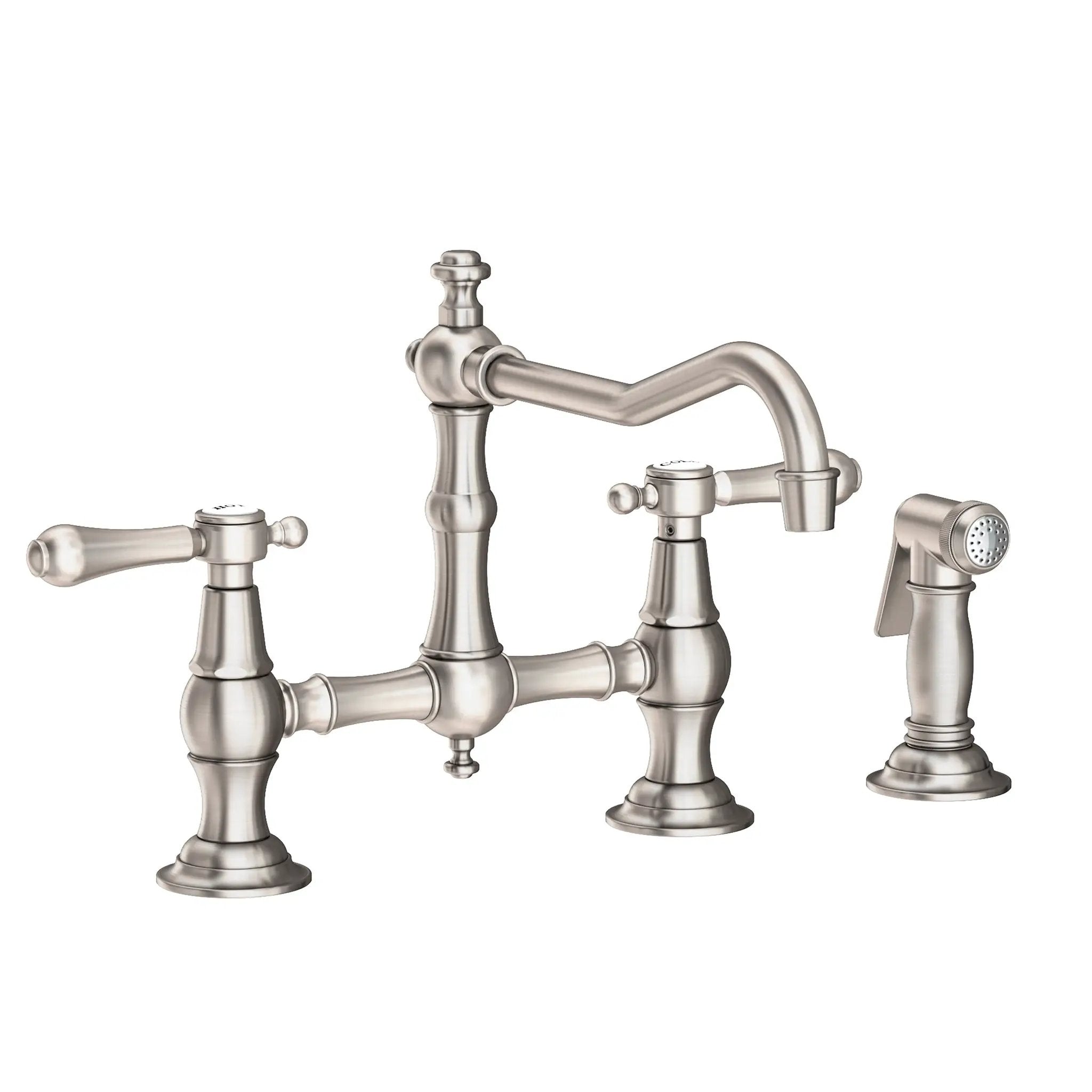 Newport Brass Chesterfield Kitchen Bridge Faucet with Side Spray by Newport Brass