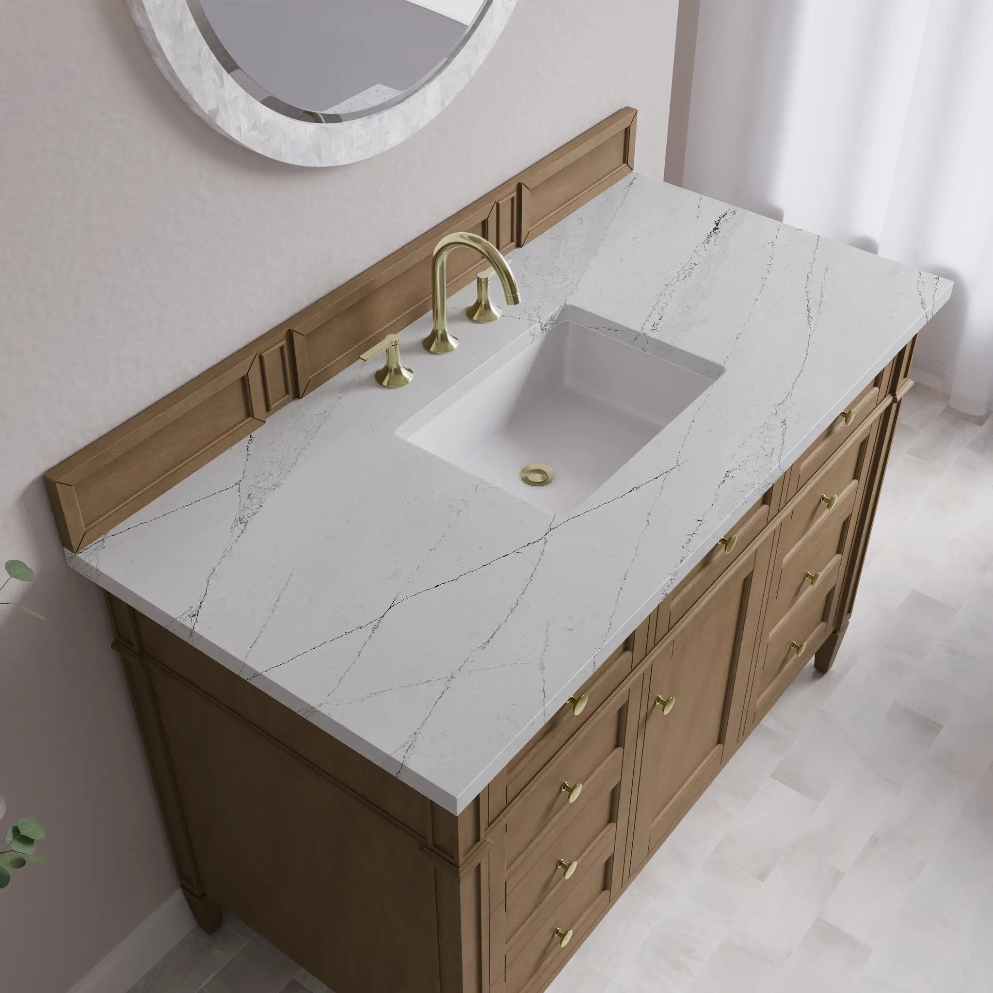 pecan vanity