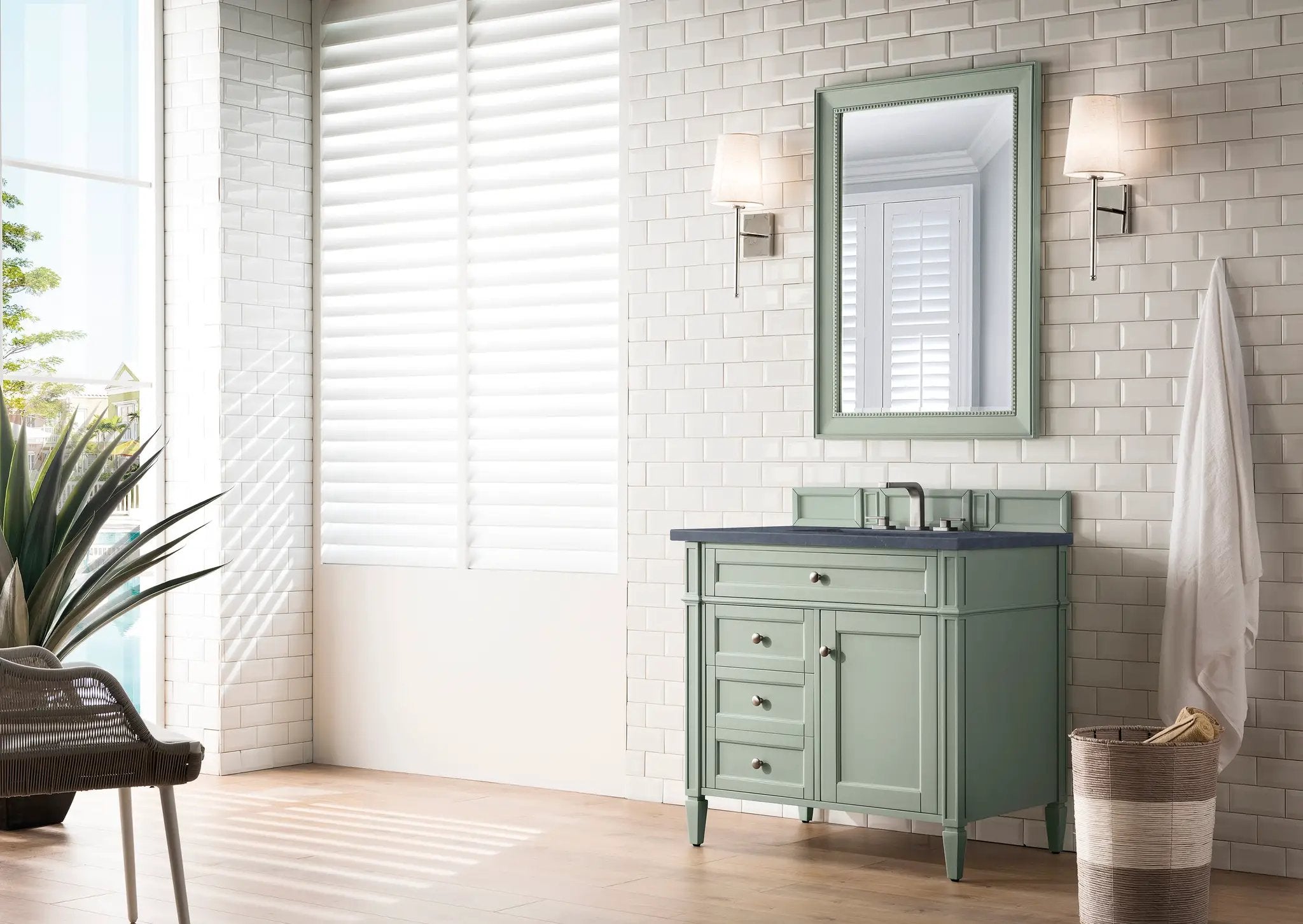 sage green vanity