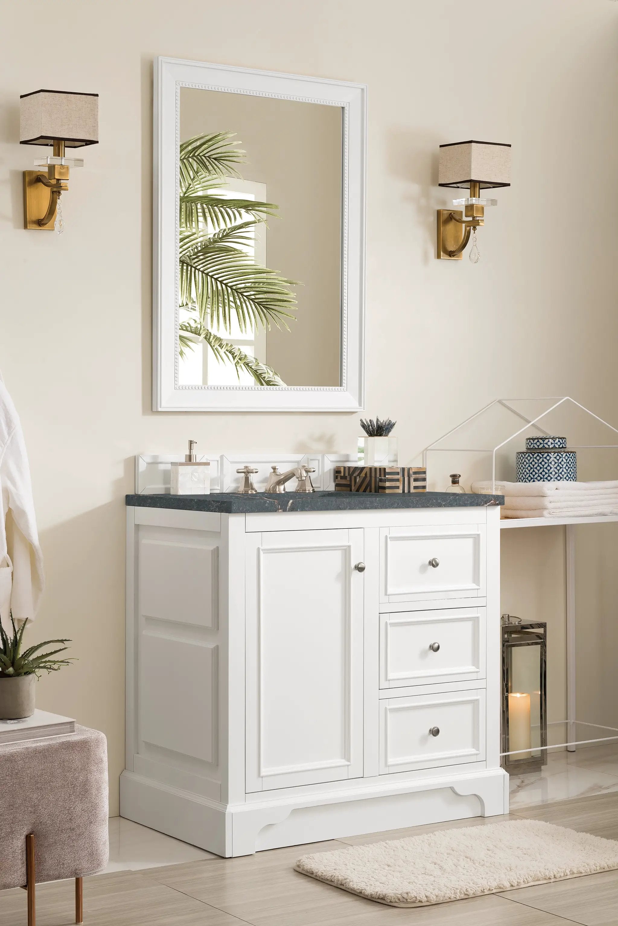 bright white vanity