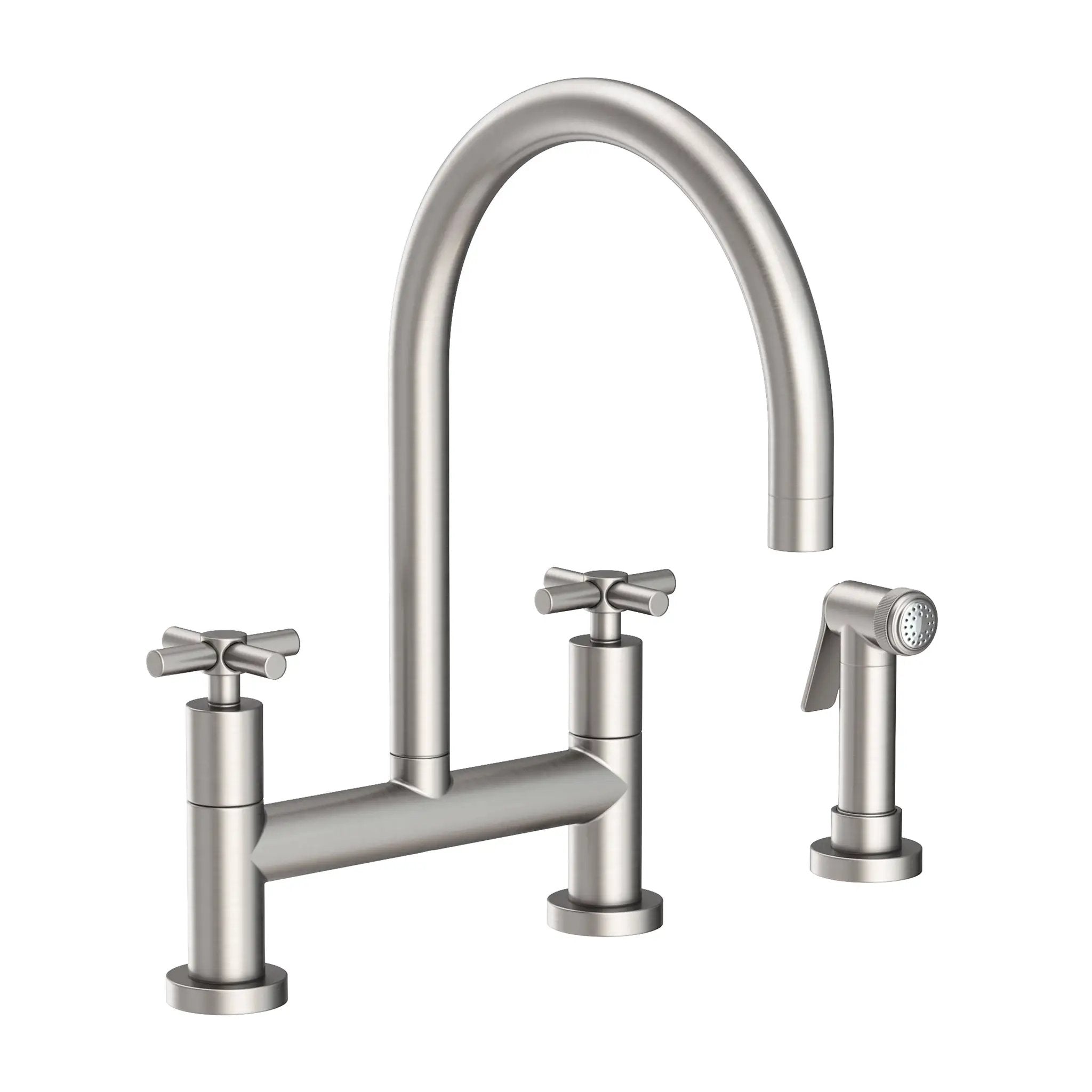 Newport Brass East Linear Kitchen Bridge Faucet with Side Spray by Newport Brass