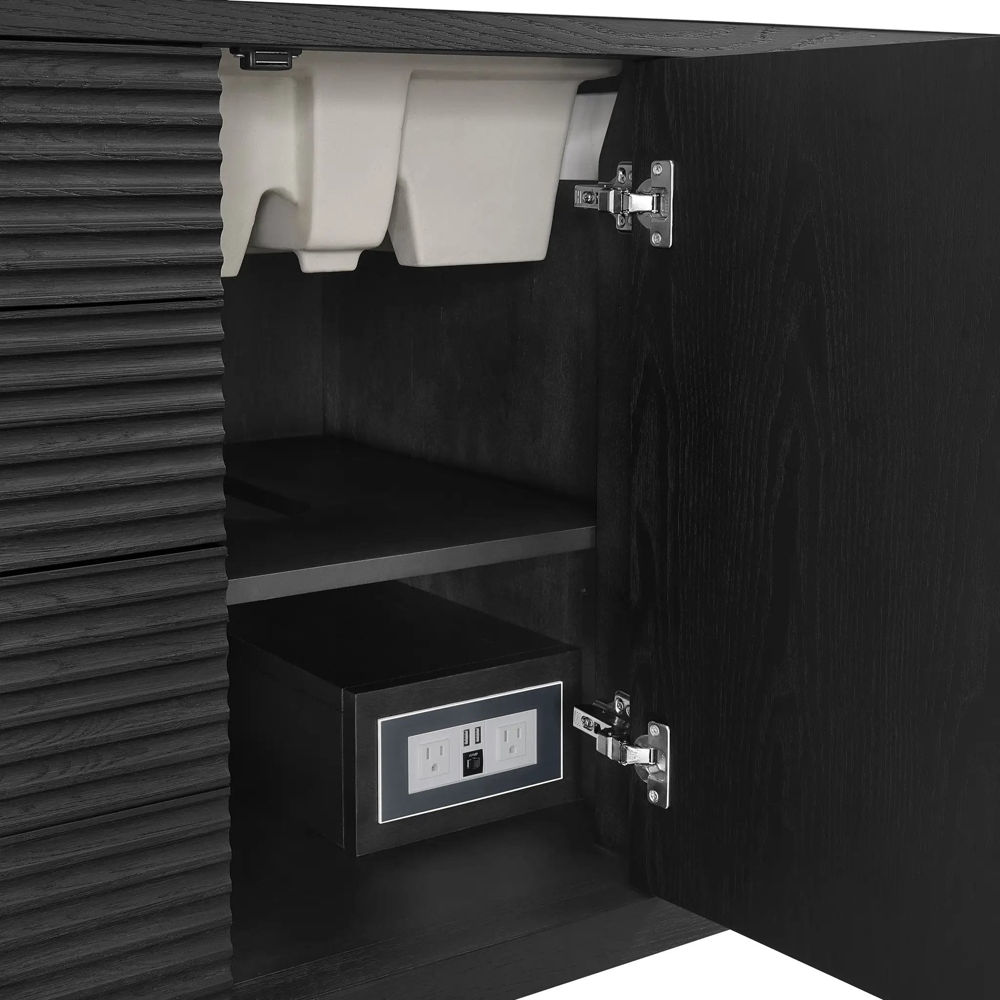 carbon oak vanity