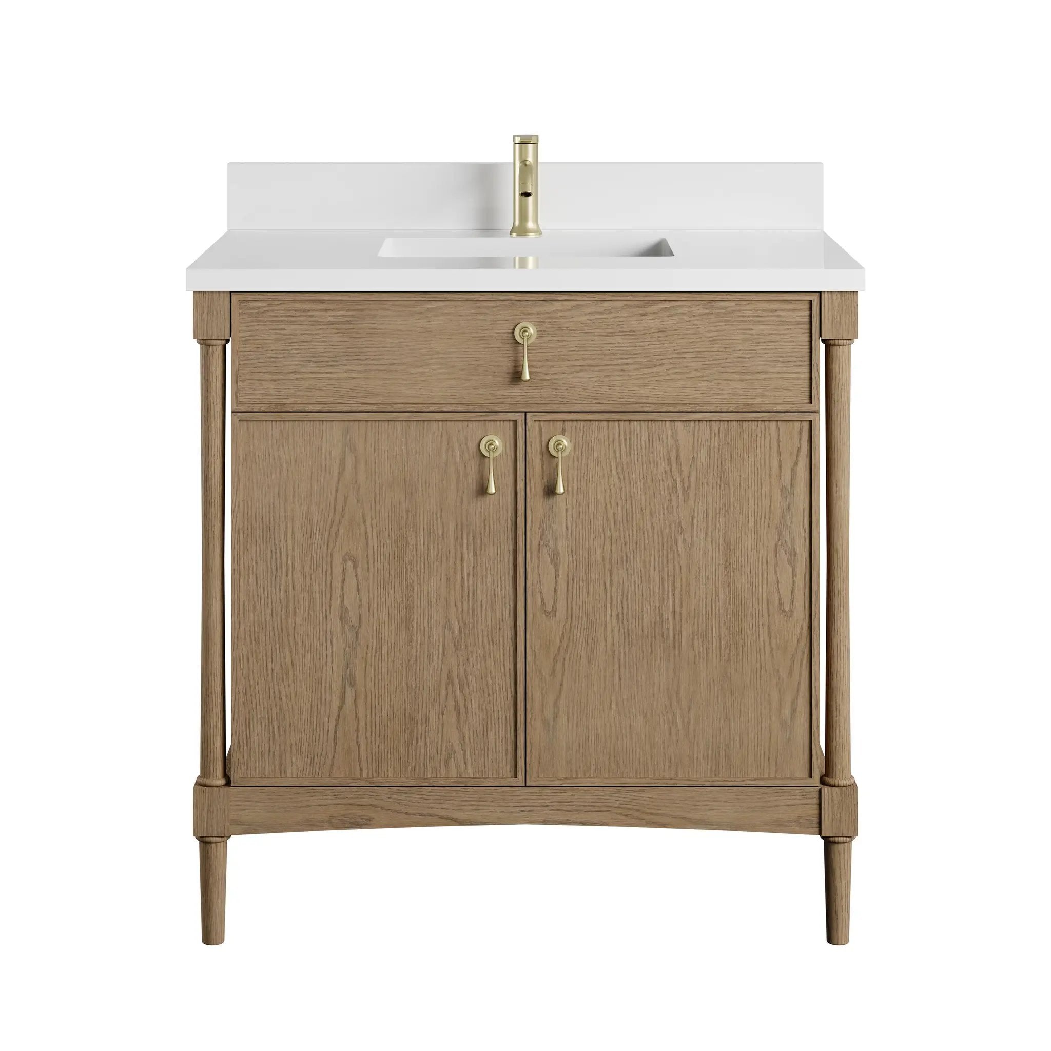 James Martin Kinnsden 36" Single Vanity Set - Weathered Oak by James Martin Vanities
