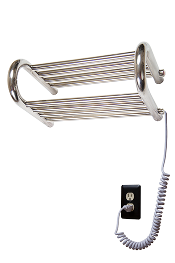bright stainless towel warmer
