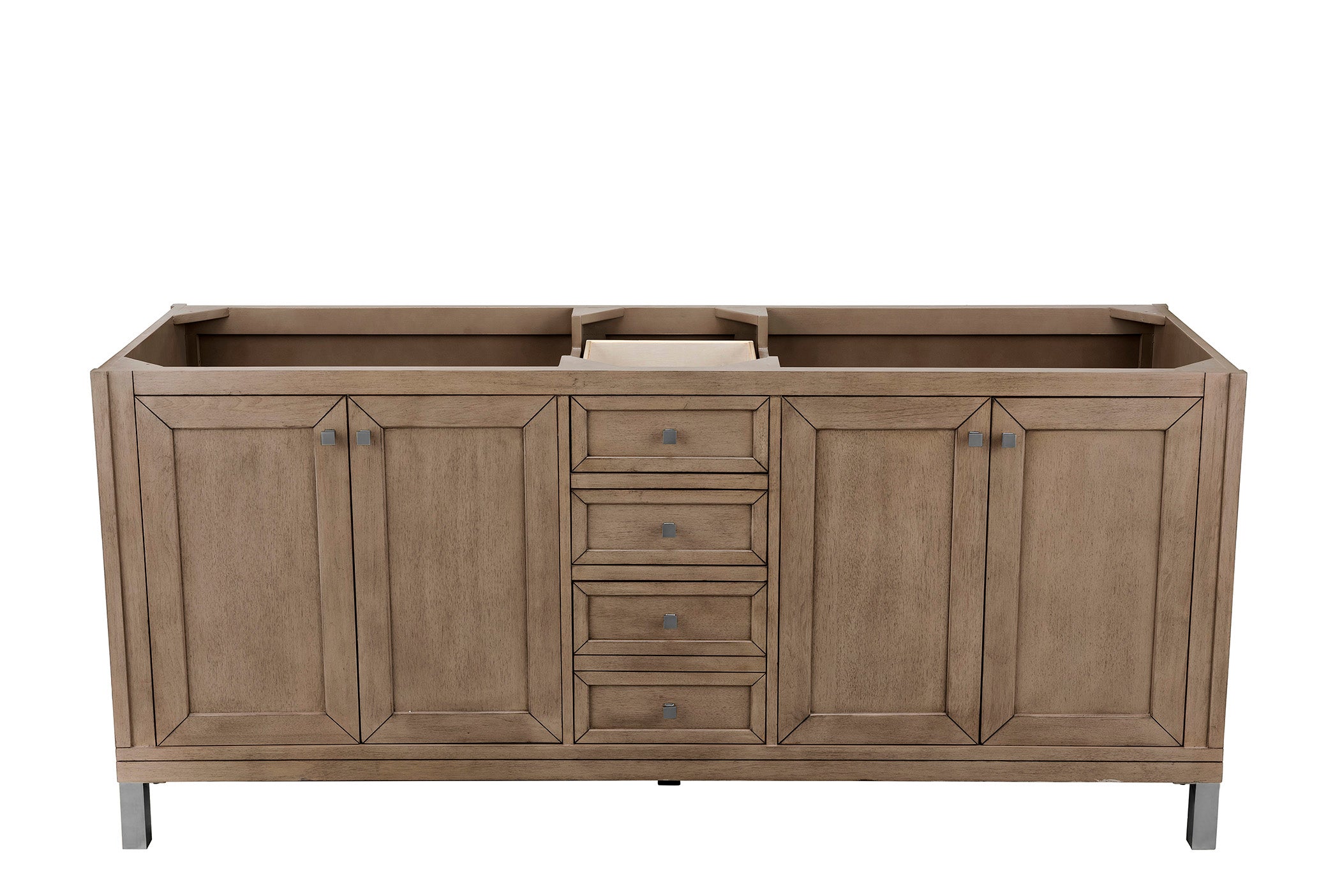 James Martin Vanities Chicago 72" Double Vanity - Whitewashed Walnut