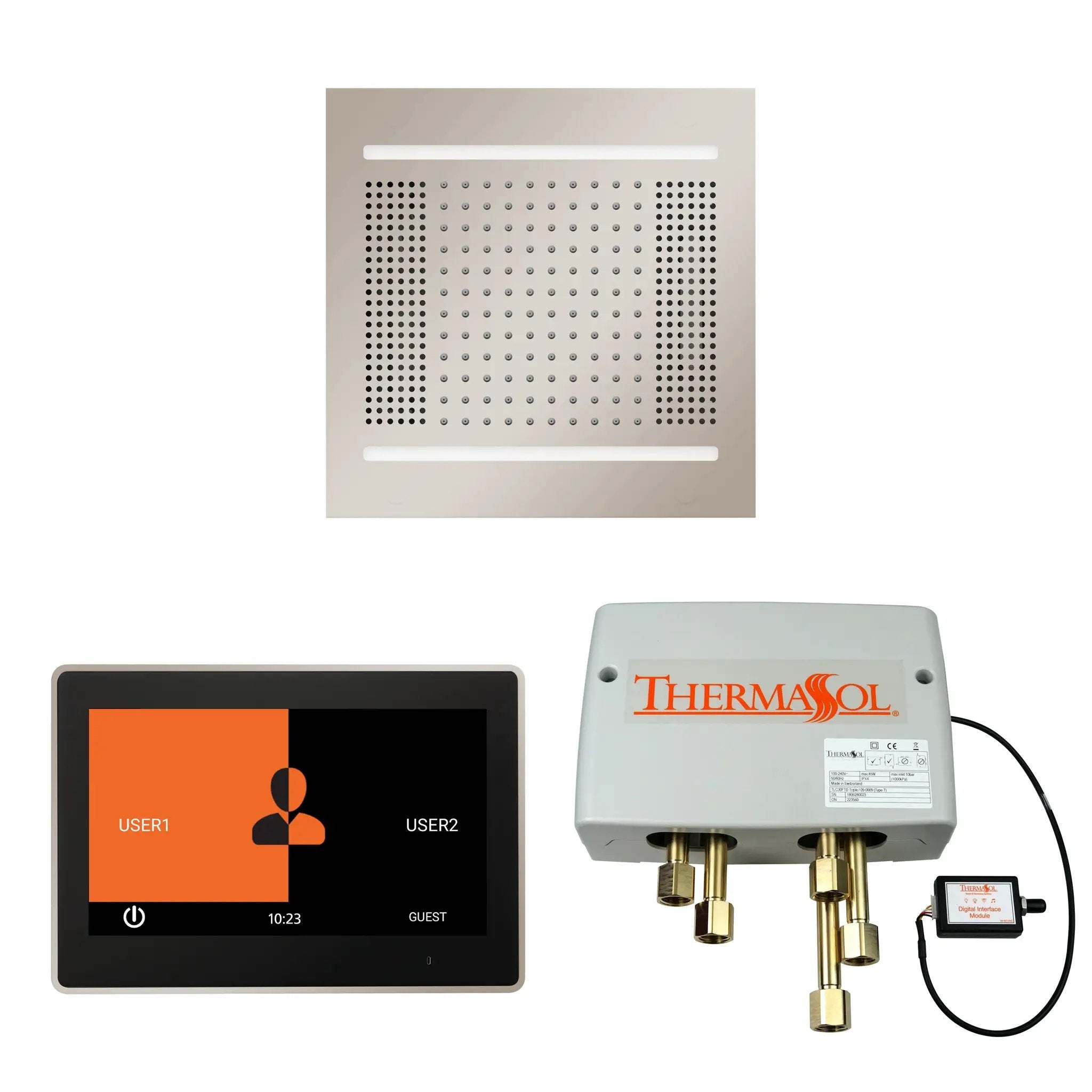 Thermasol The Wellness Hydrovive14 Shower Package with 10" ThermaTouch Square by Thermasol