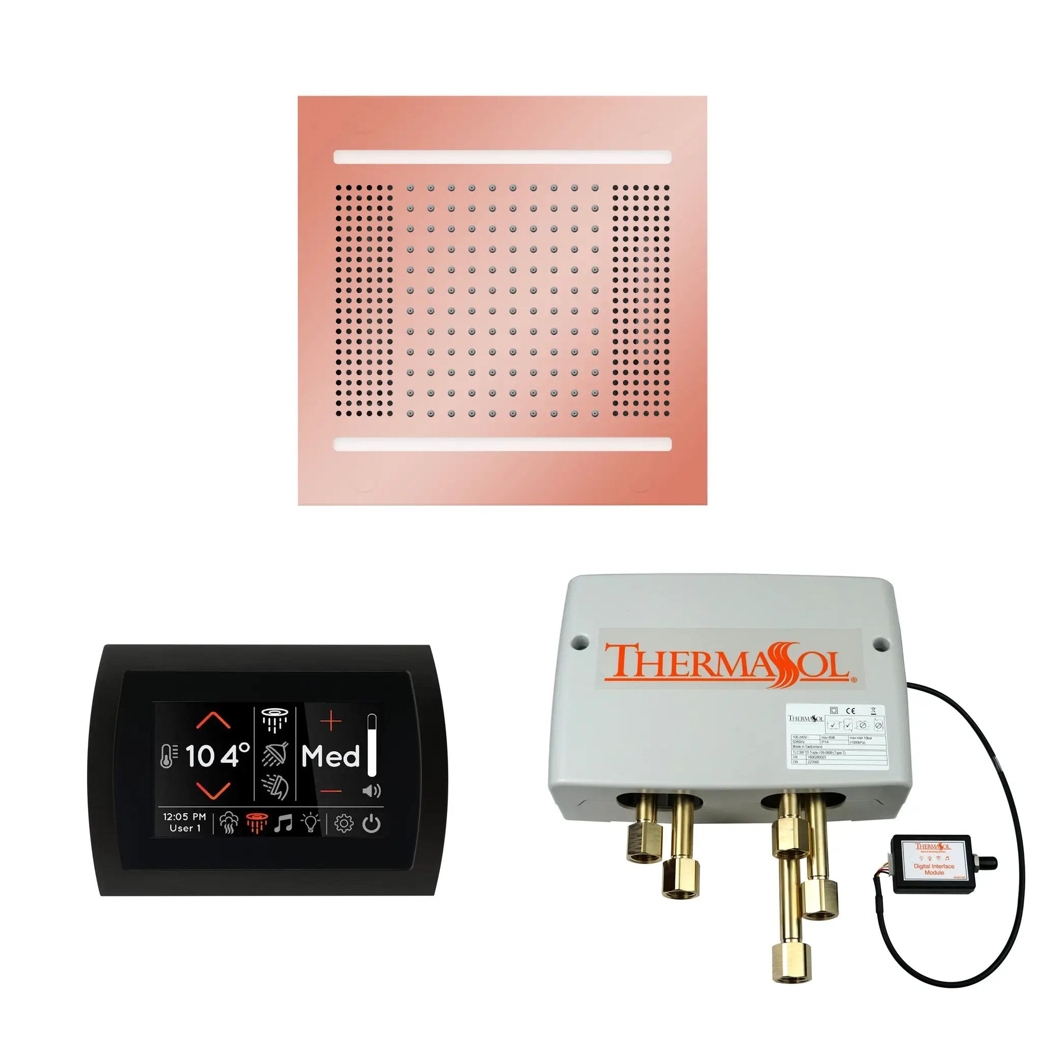 Thermasol The Wellness Hydrovive14 Shower Package with SignaTouch Round by Thermasol