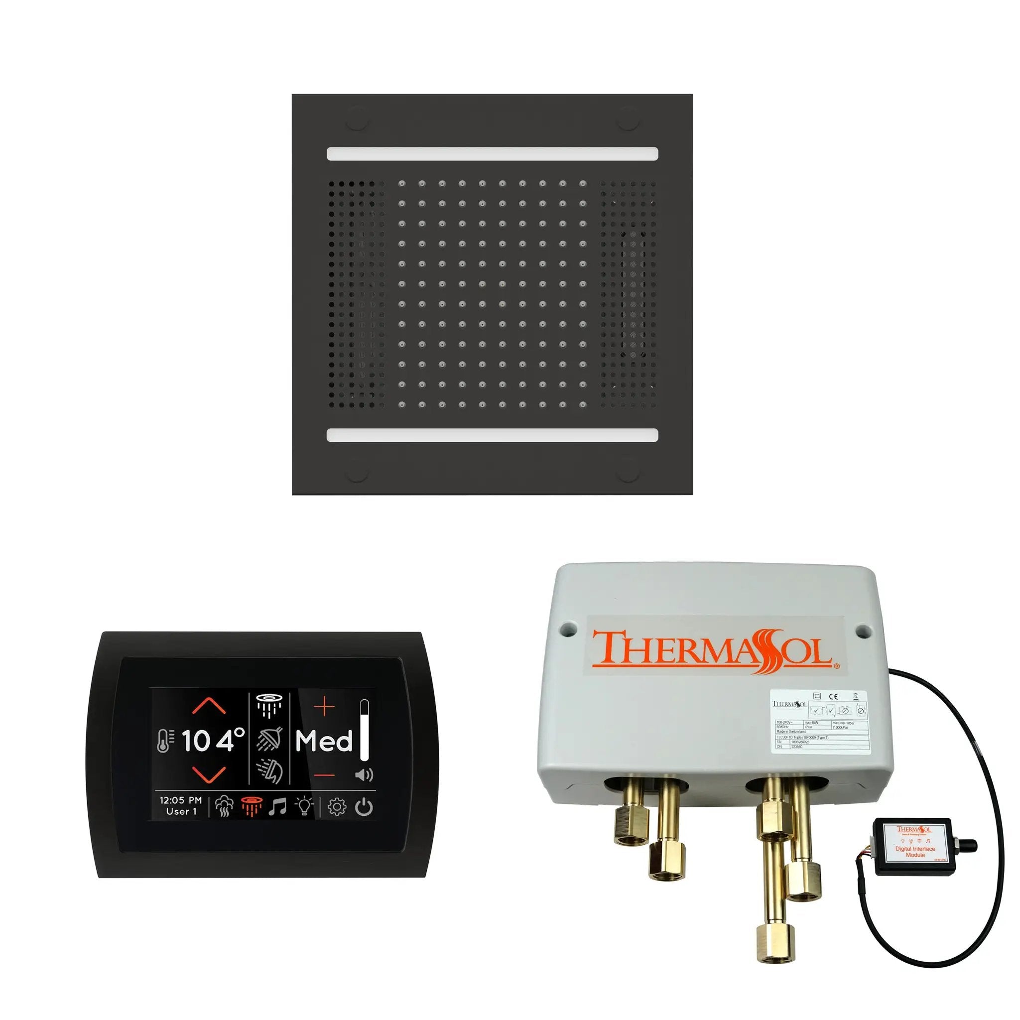 Thermasol The Wellness Hydrovive14 Shower Package with SignaTouch Round by Thermasol