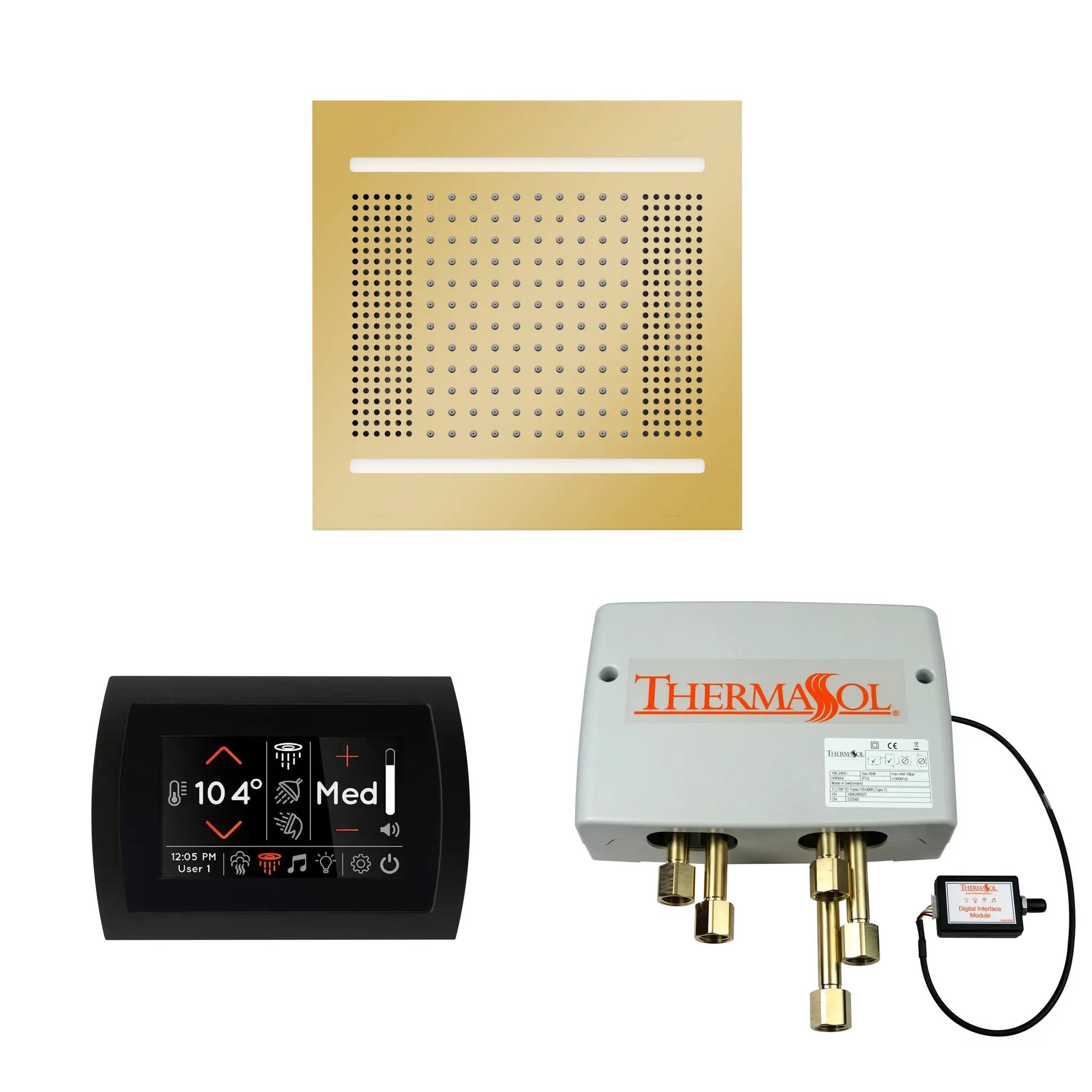 Thermasol The Wellness Hydrovive14 Shower Package with SignaTouch Round by Thermasol