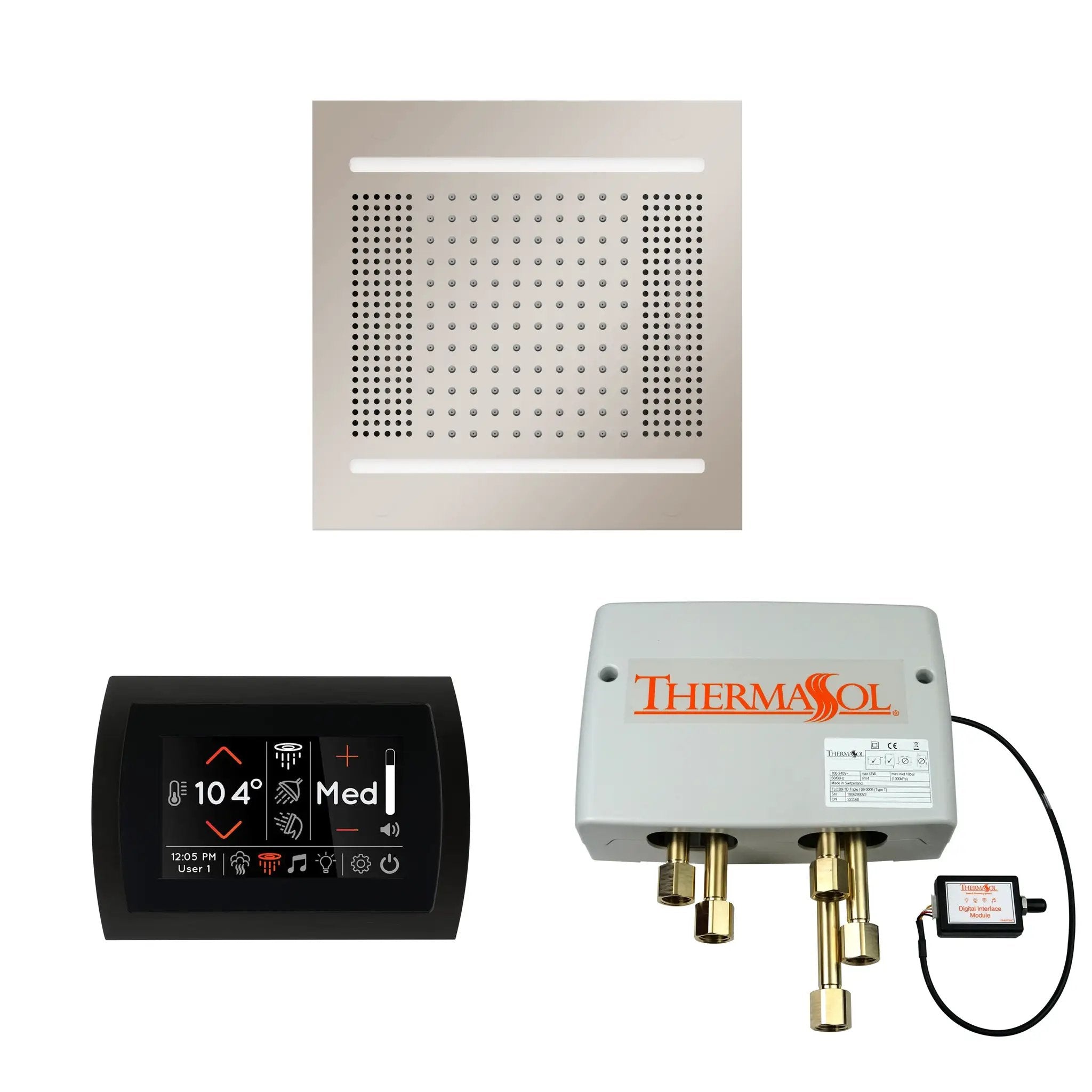 Thermasol The Wellness Hydrovive14 Shower Package with SignaTouch Round by Thermasol