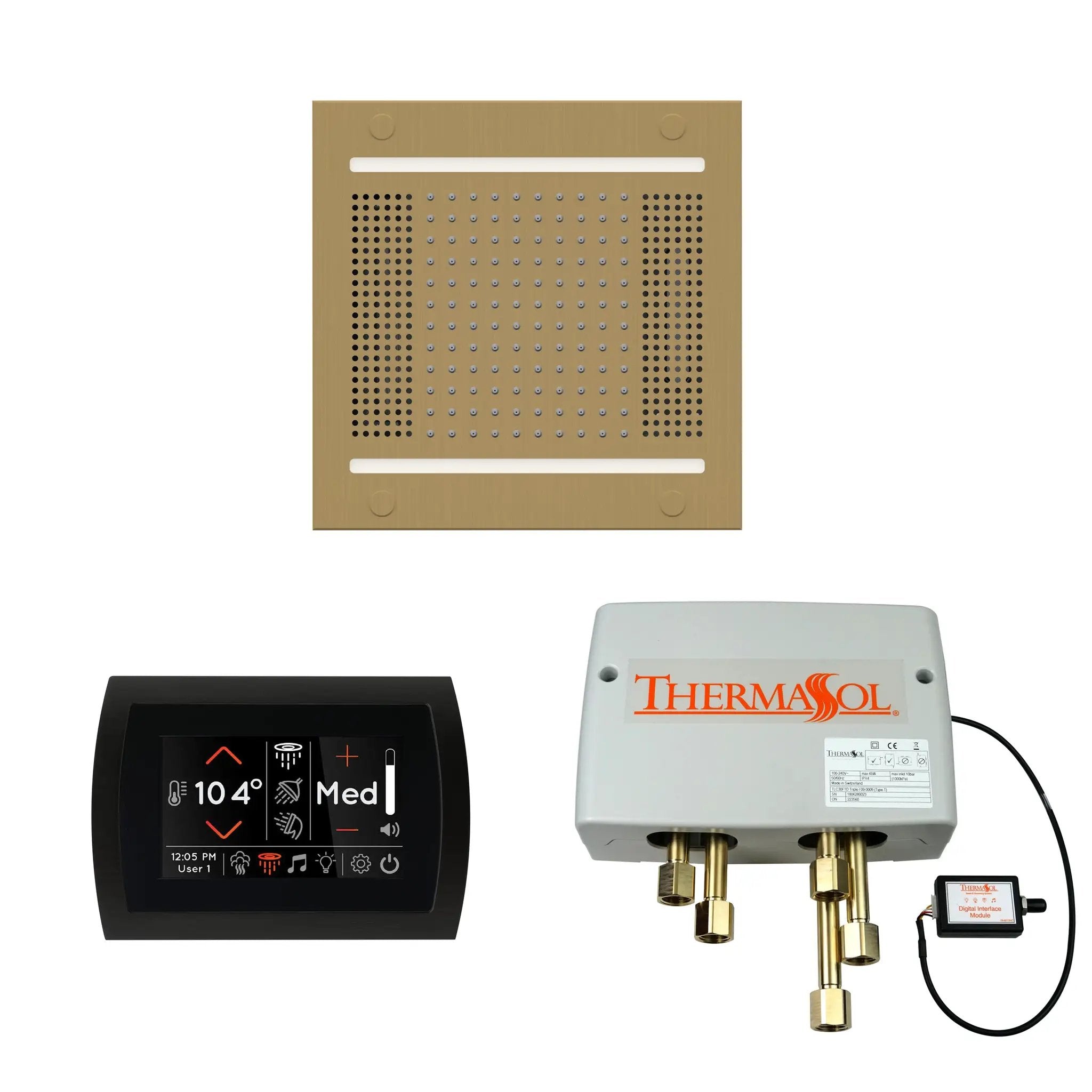 Thermasol The Wellness Hydrovive14 Shower Package with SignaTouch Round by Thermasol