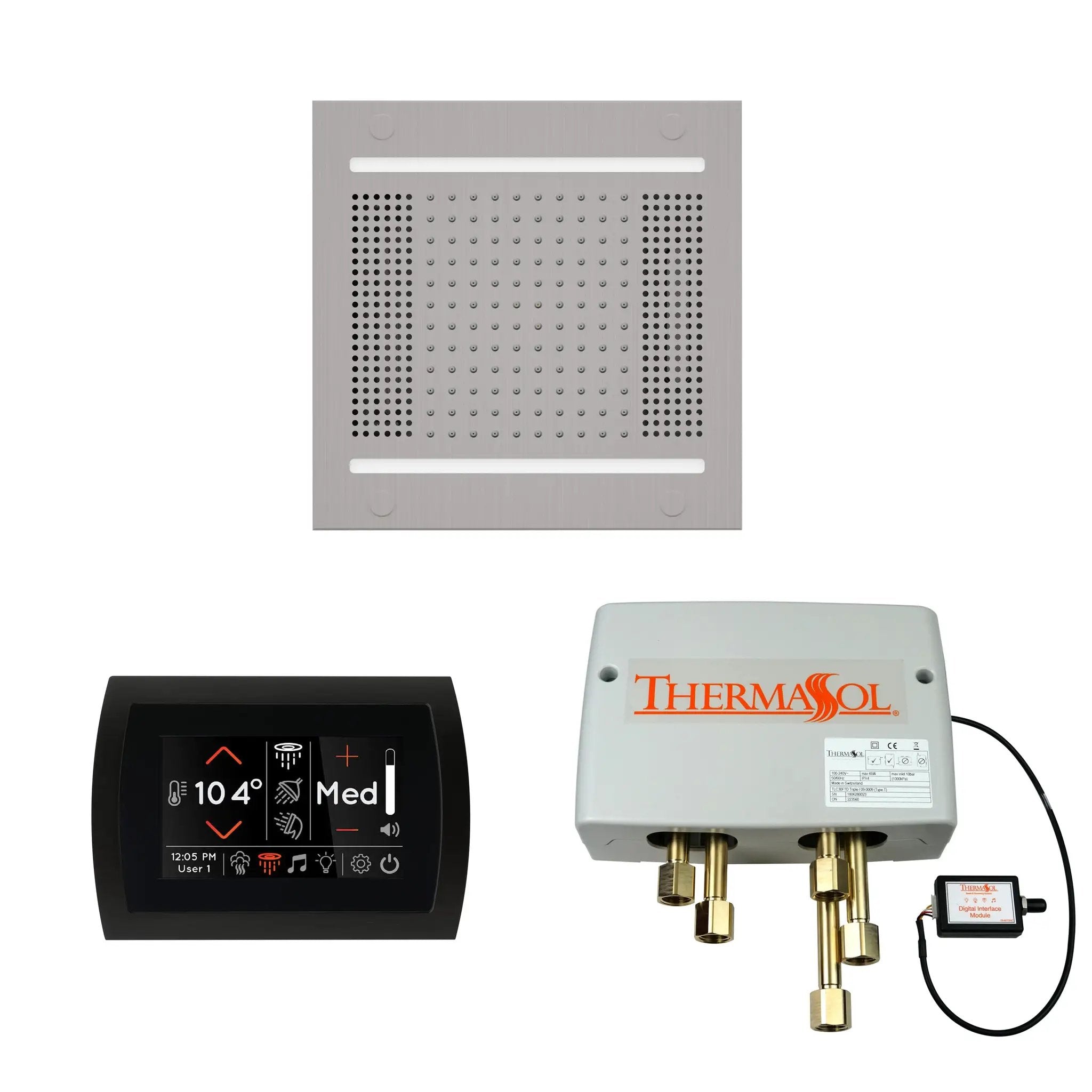 Thermasol The Wellness Hydrovive14 Shower Package with SignaTouch Round by Thermasol