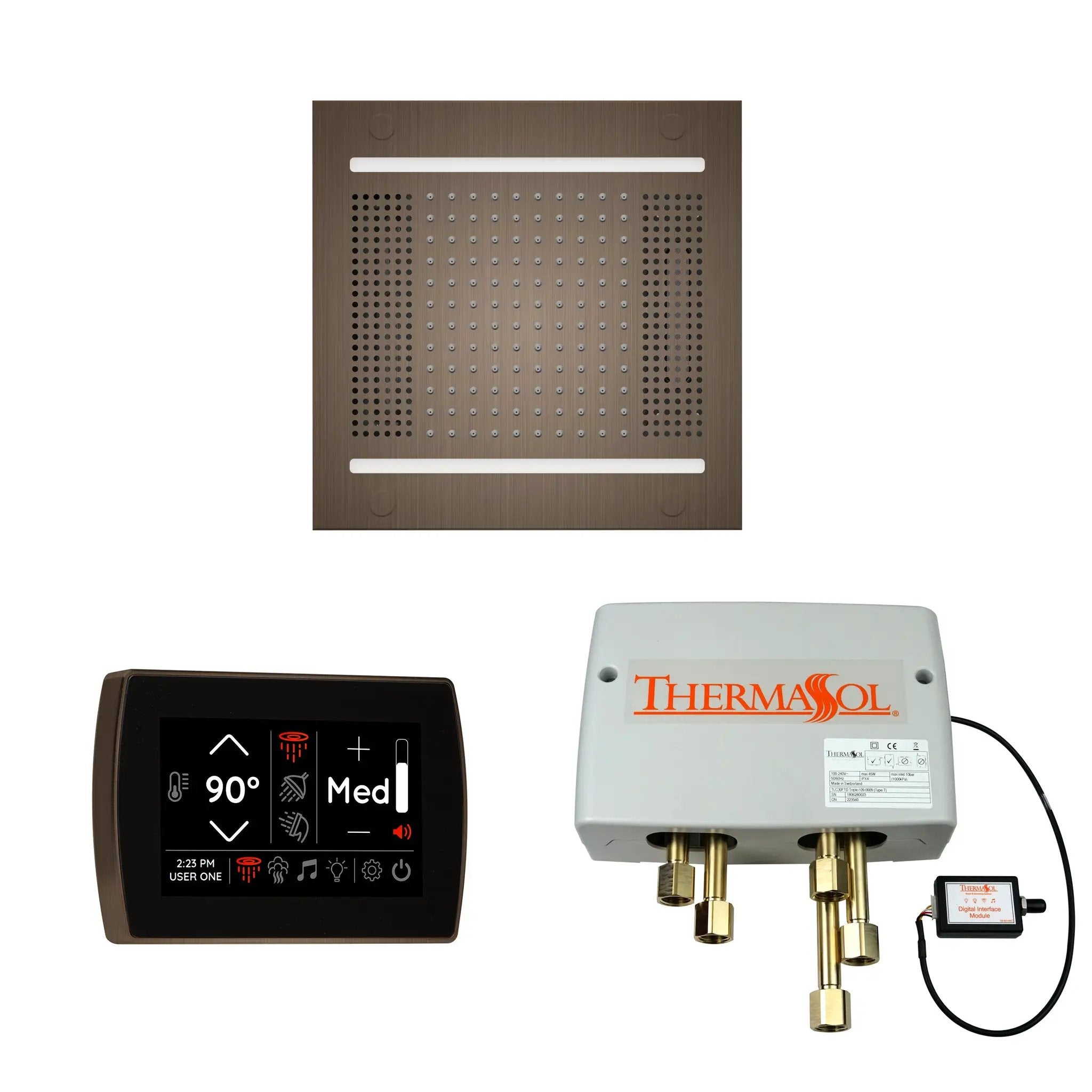 Thermasol The Wellness Hydrovive14 Shower Package with SignaTouch Square by Thermasol