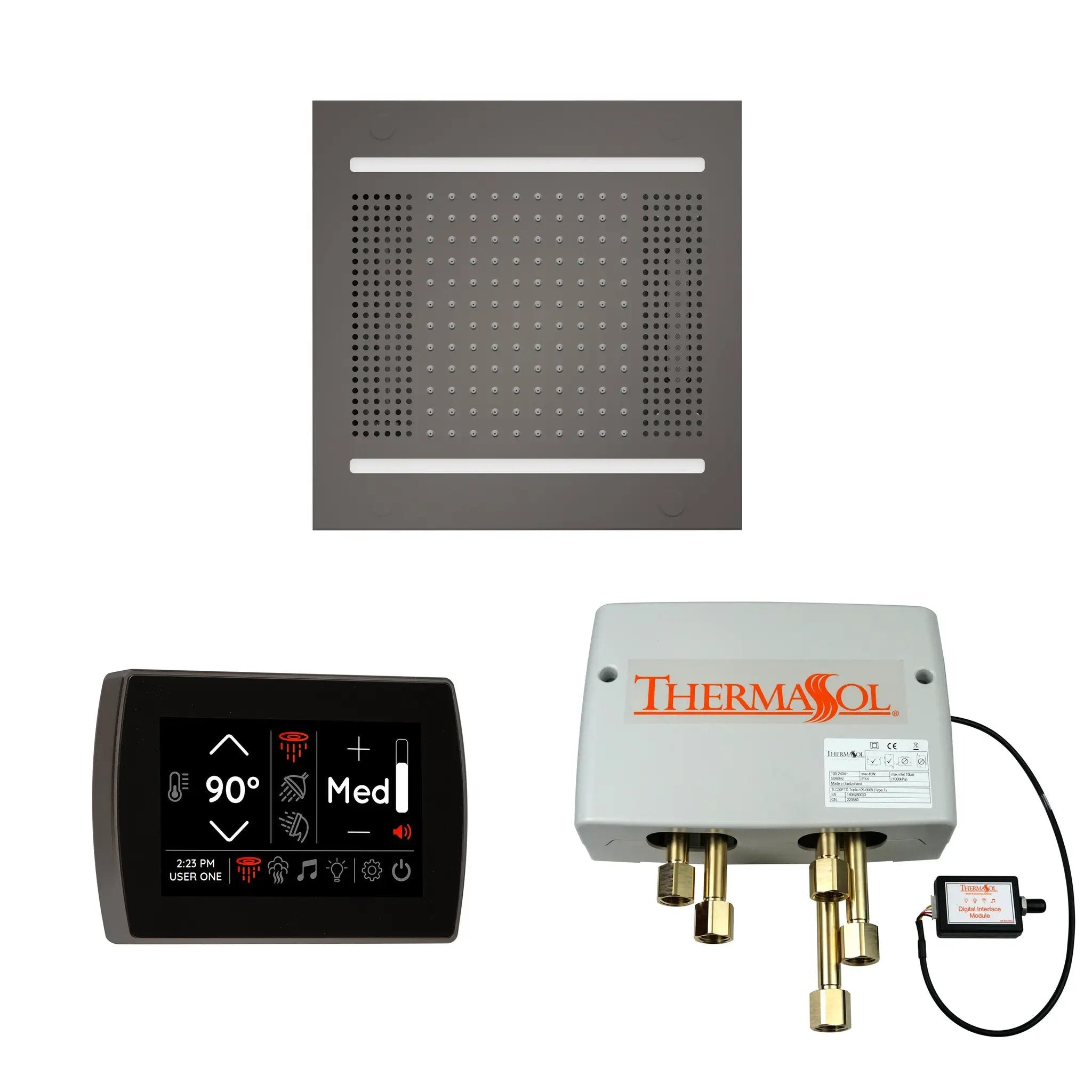 Thermasol The Wellness Hydrovive14 Shower Package with SignaTouch Square by Thermasol