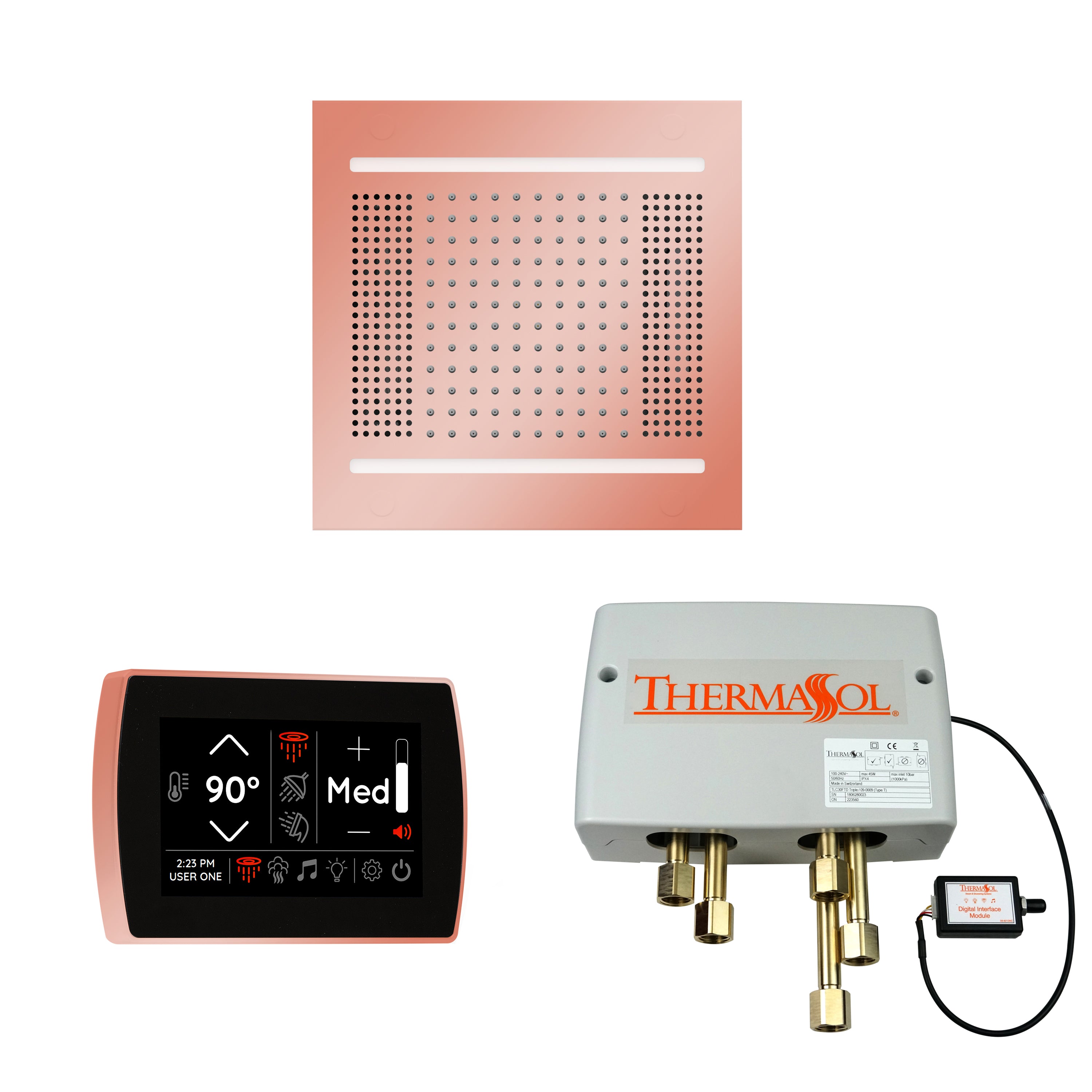 Thermasol The Wellness Hydrovive14 Shower Package with SignaTouch Square