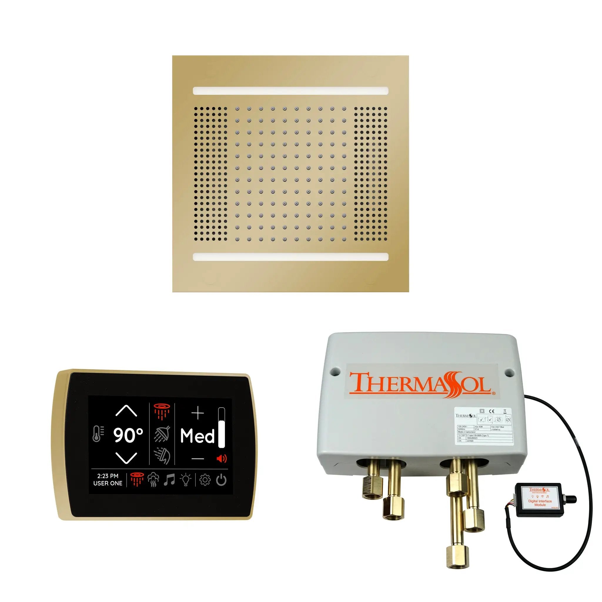 Thermasol The Wellness Hydrovive14 Shower Package with SignaTouch Square by Thermasol
