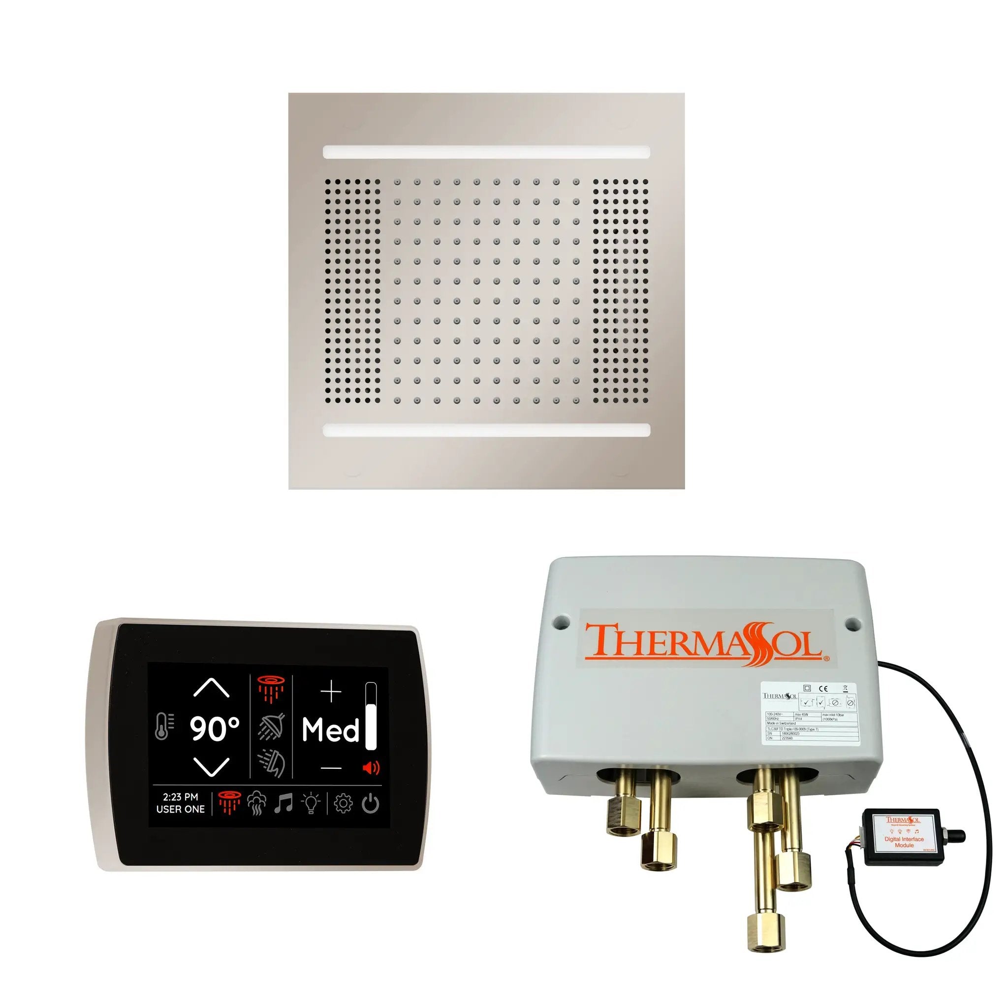 Thermasol The Wellness Hydrovive14 Shower Package with SignaTouch Square by Thermasol
