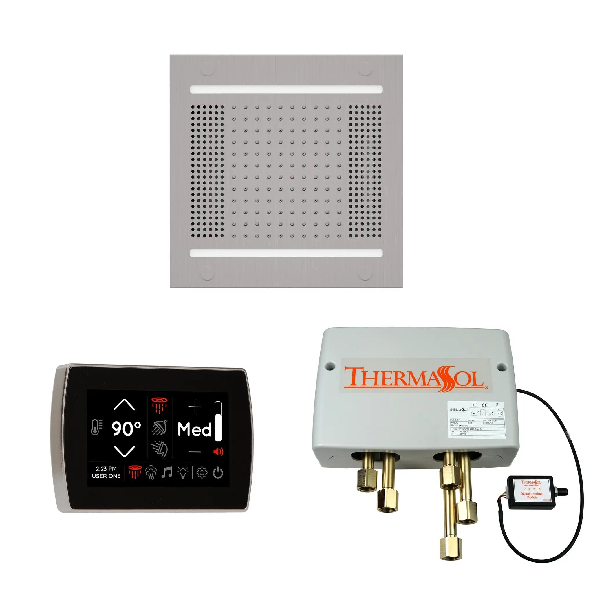 Thermasol The Wellness Hydrovive14 Shower Package with SignaTouch Square by Thermasol