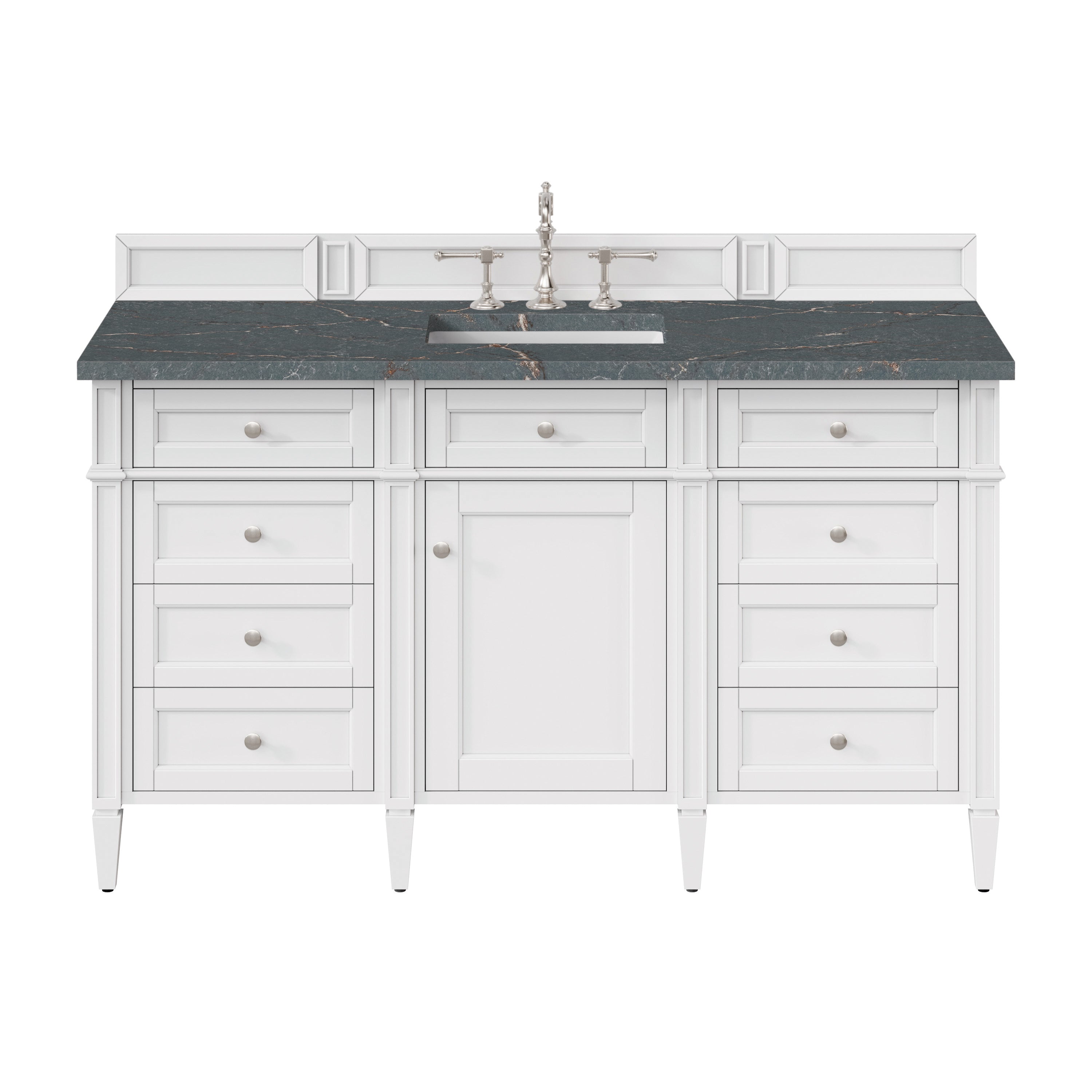 James Martin Vanities Brittany 60" Single Vanity - Bright White