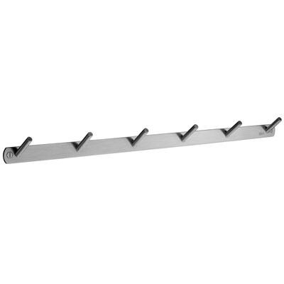 brushed stainless steel coat rack