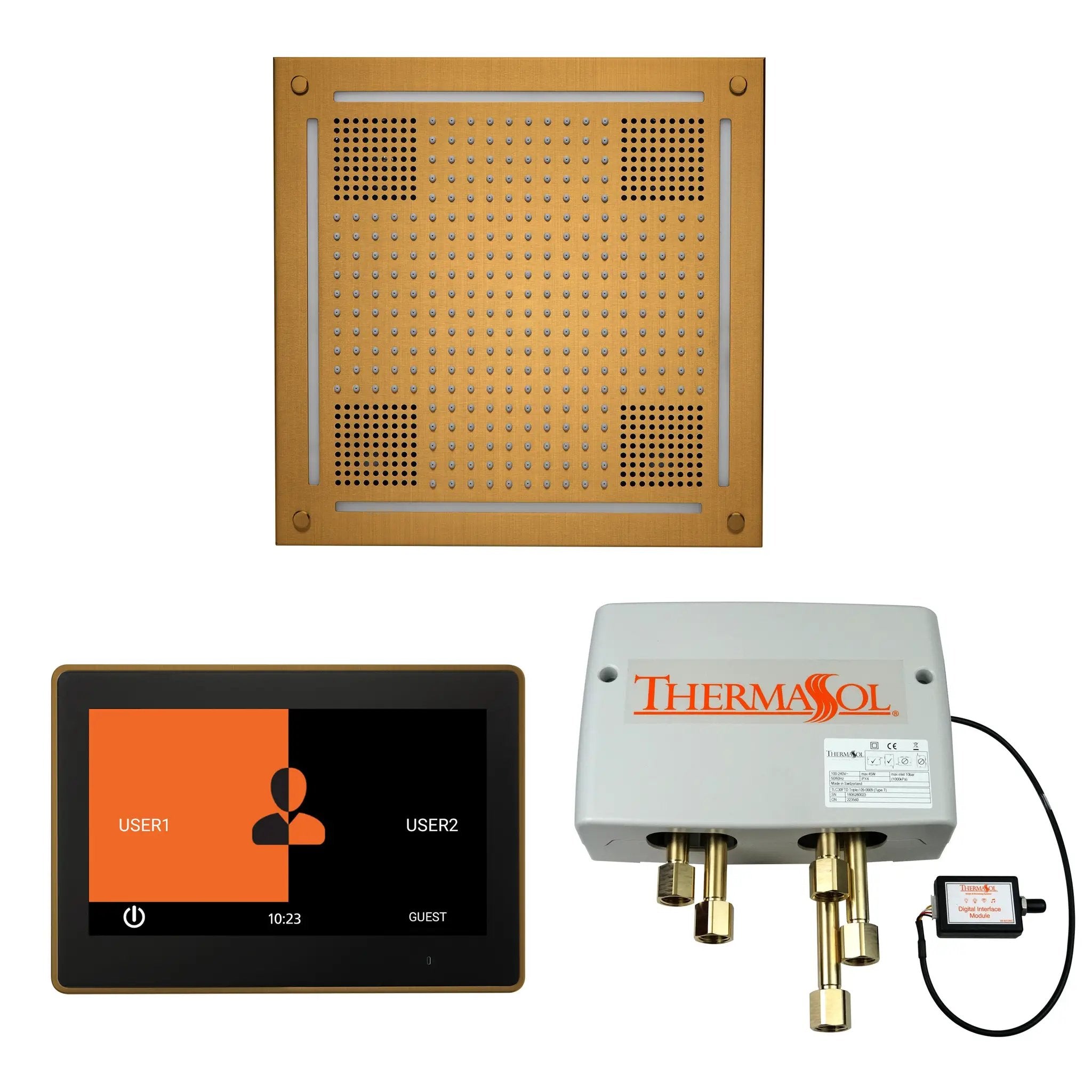 Thermasol The Wellness Hydrovive Shower Package with 10" ThermaTouch Square by Thermasol