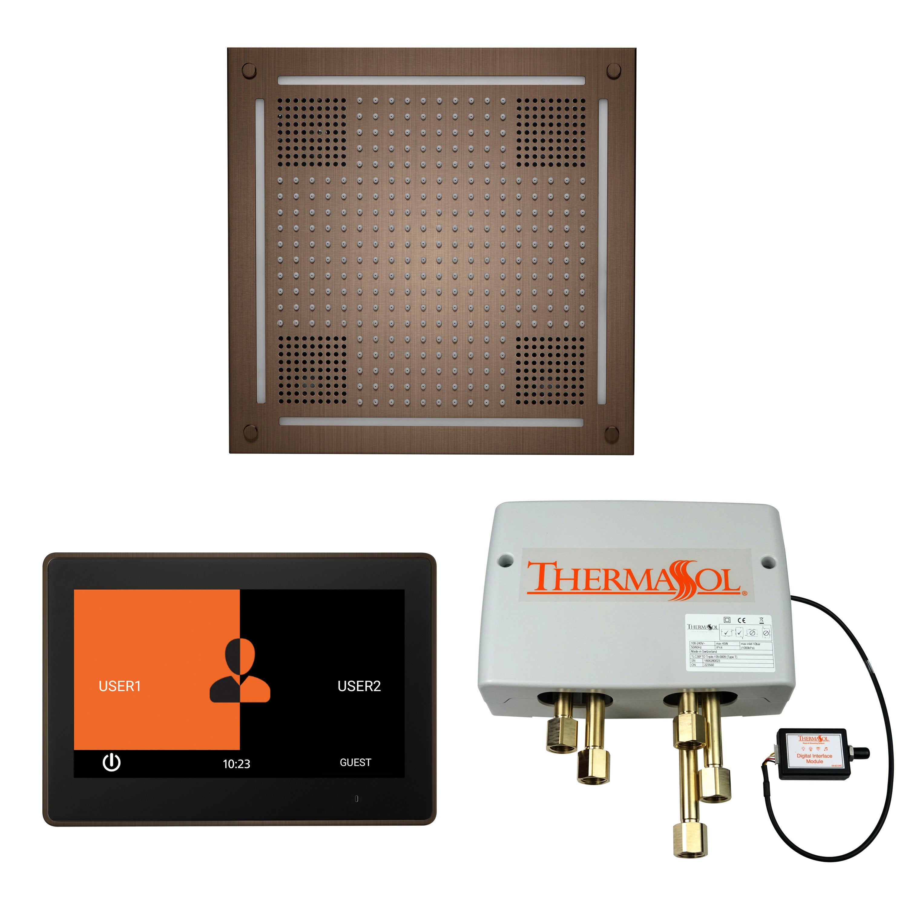 Thermasol The Wellness Hydrovive Shower Package with 10" ThermaTouch Square