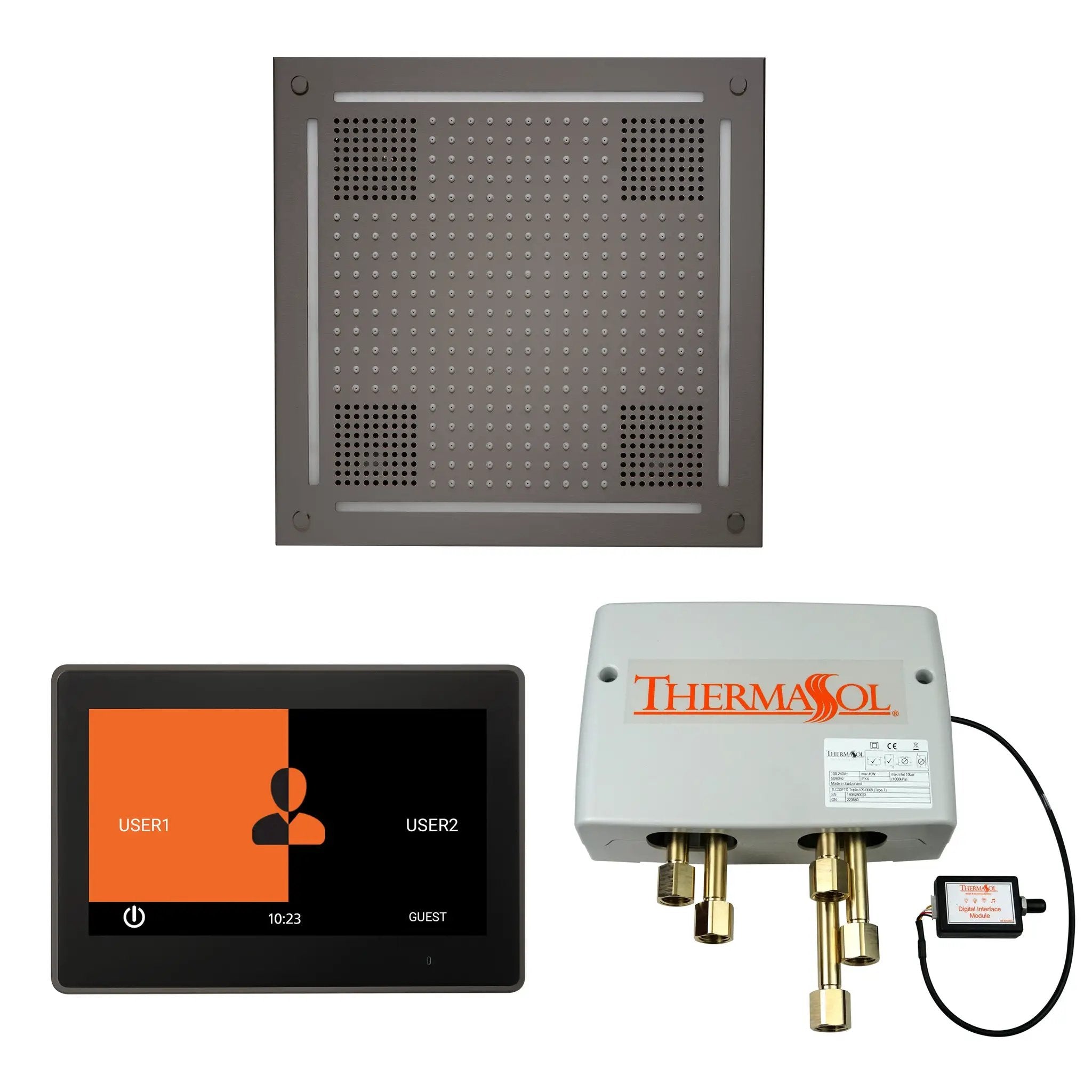 Thermasol The Wellness Hydrovive Shower Package with 10" ThermaTouch Square by Thermasol