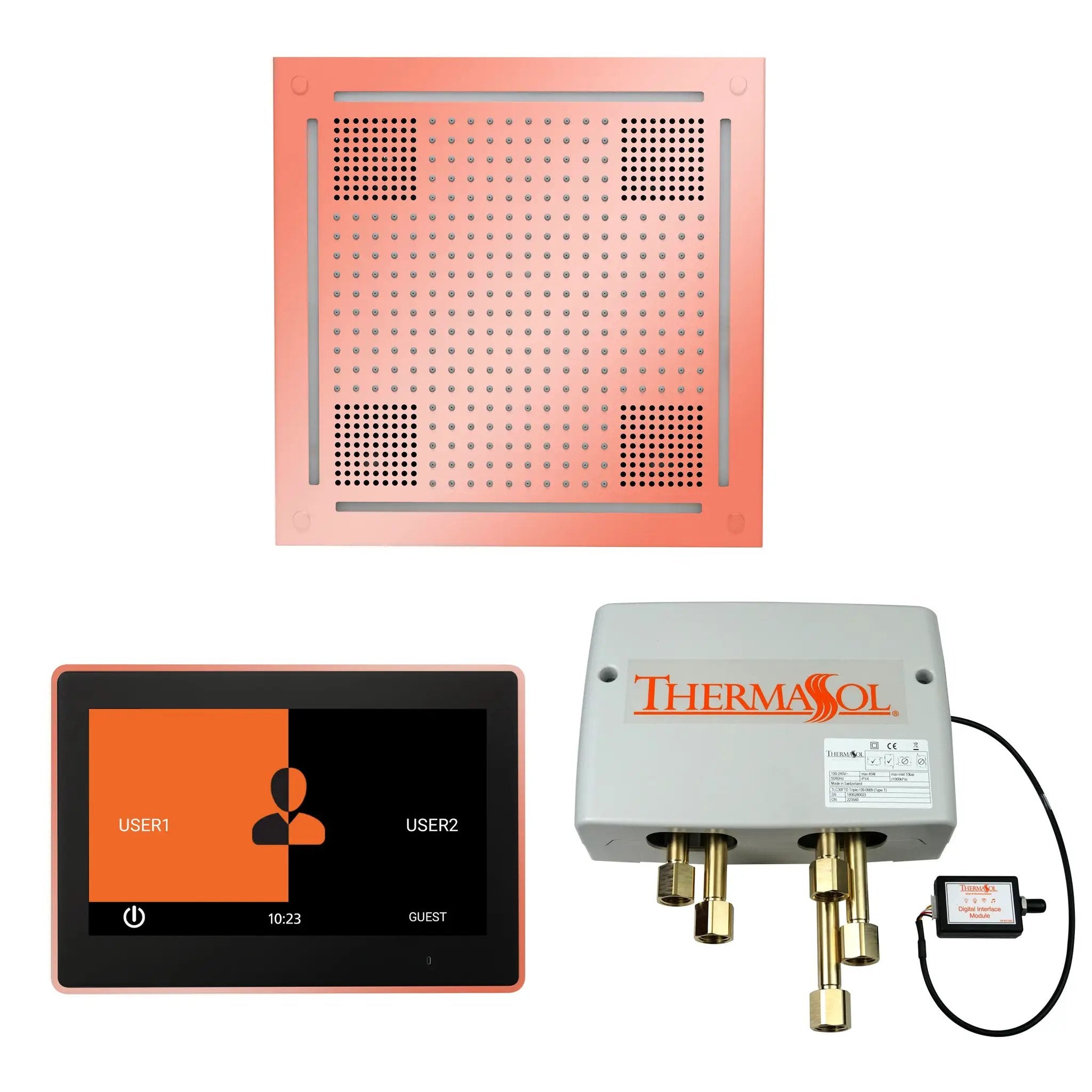 Thermasol The Wellness Hydrovive Shower Package with 10" ThermaTouch Square by Thermasol
