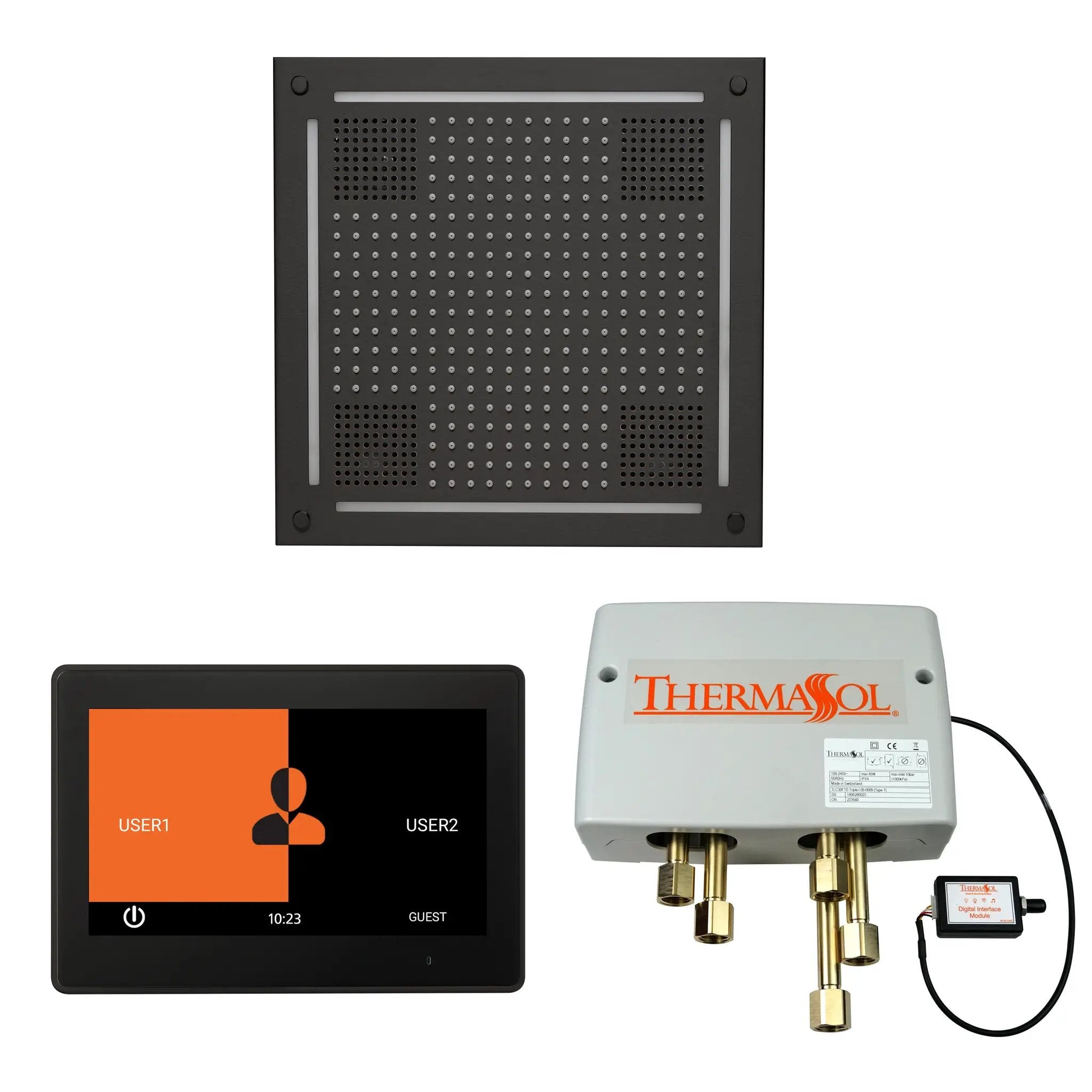 Thermasol The Wellness Hydrovive Shower Package with 10" ThermaTouch Square by Thermasol