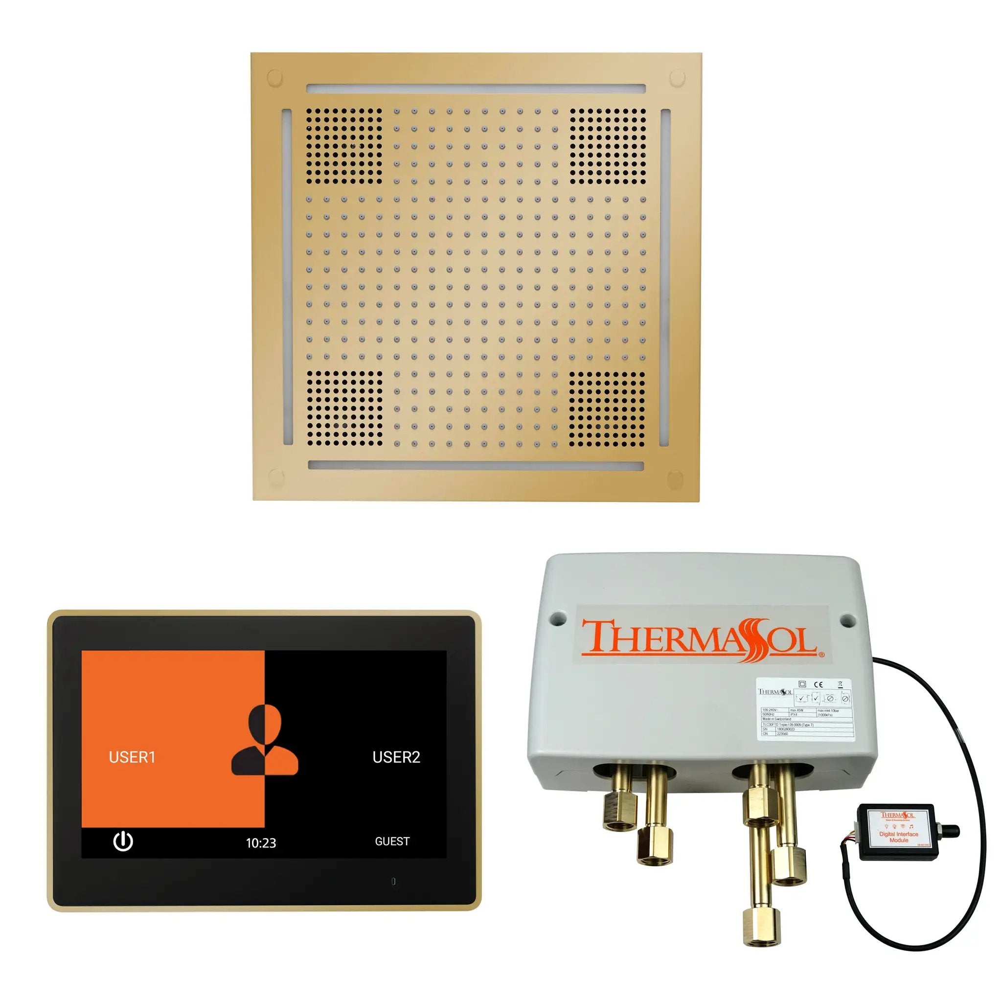 Thermasol The Wellness Hydrovive Shower Package with 10" ThermaTouch Square by Thermasol