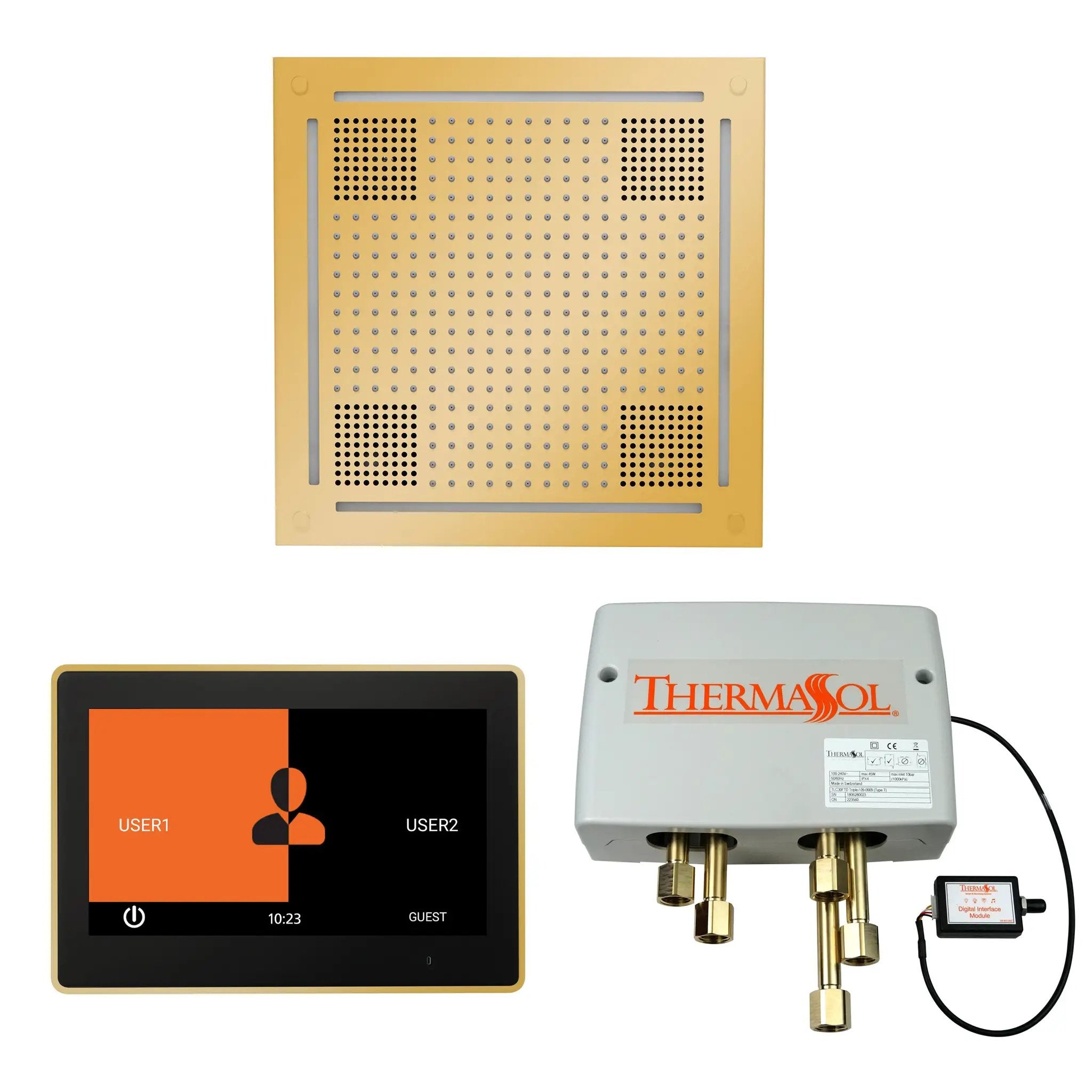 Thermasol The Wellness Hydrovive Shower Package with 10" ThermaTouch Square by Thermasol