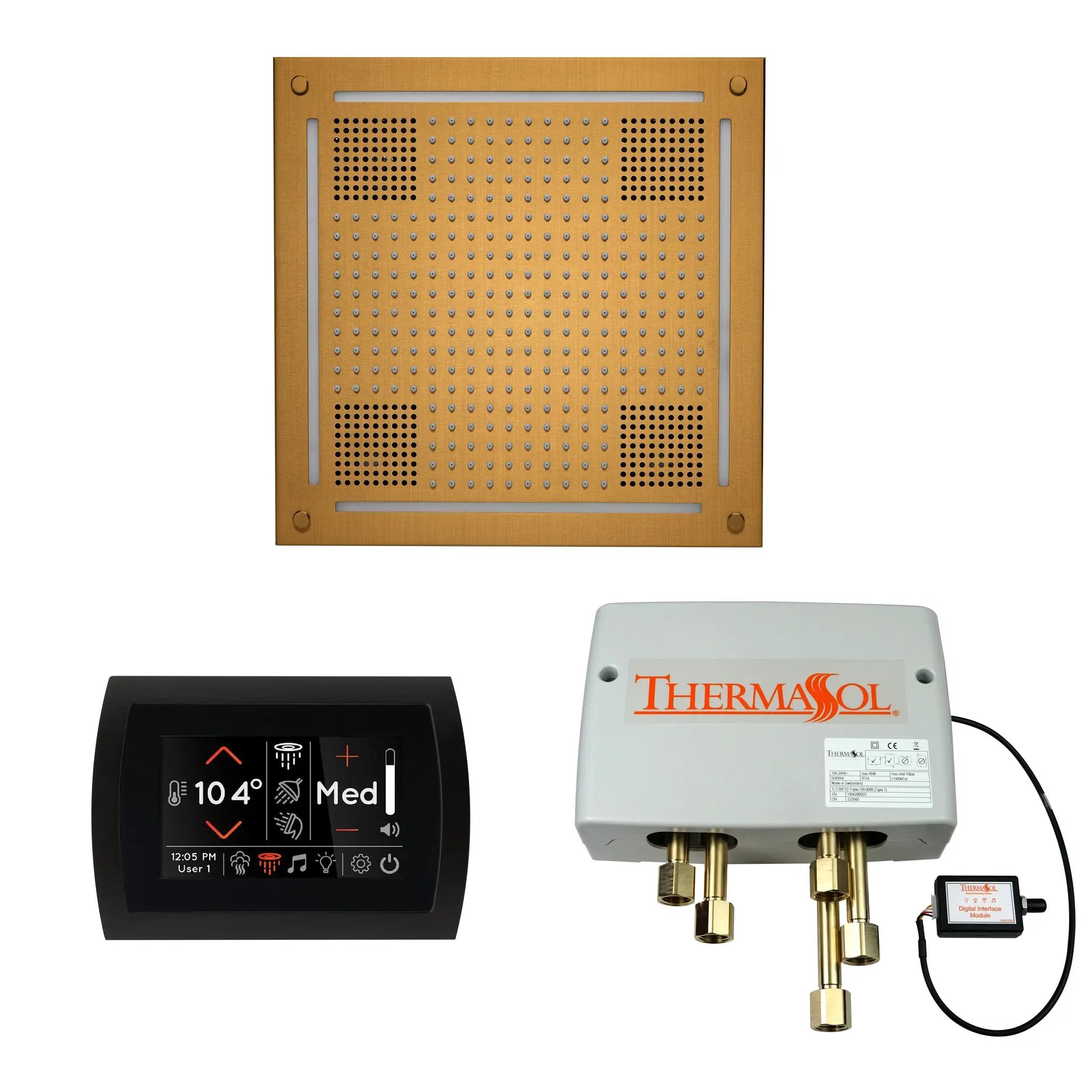 Thermasol The Wellness Hydrovive Shower Package with SignaTouch Round by Thermasol