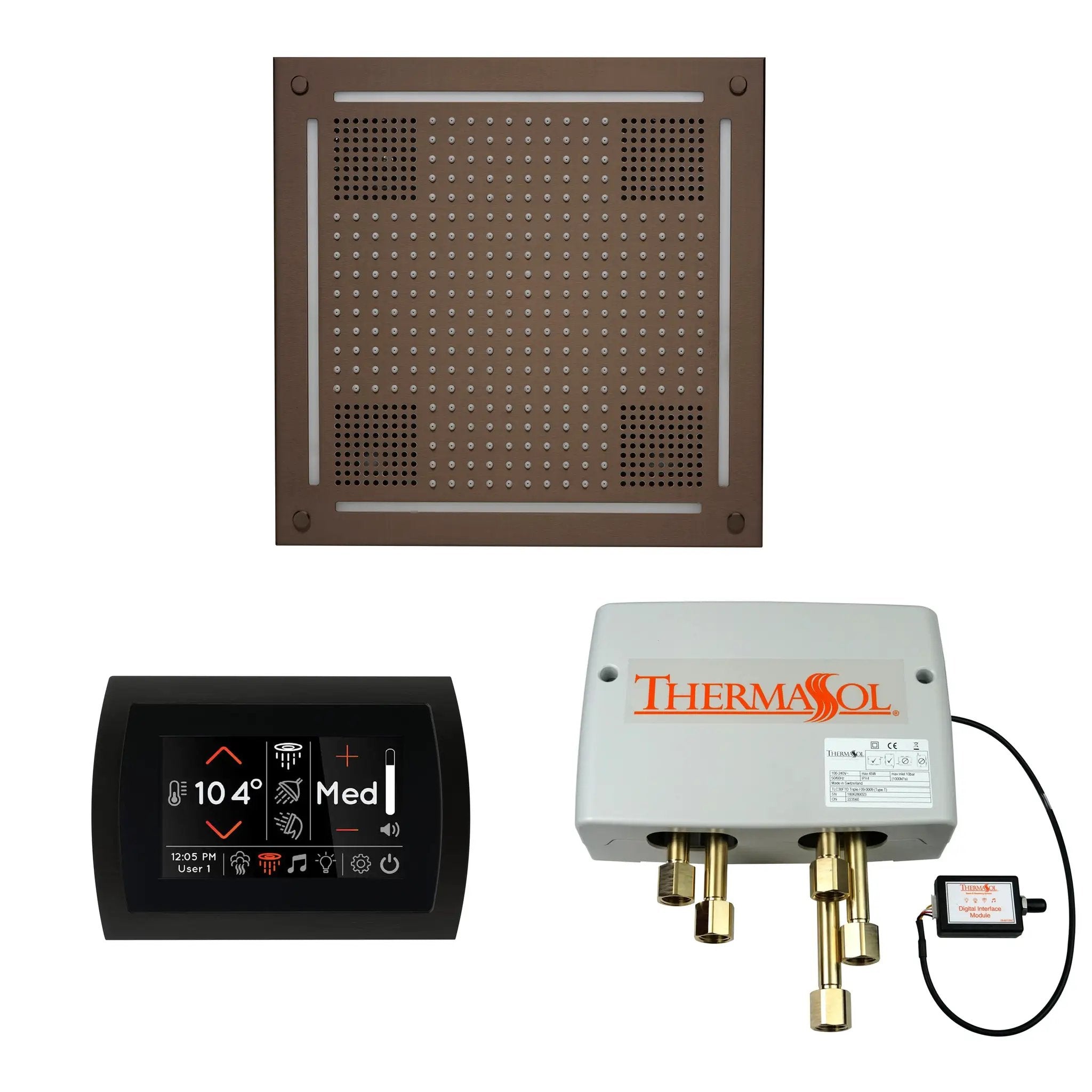 Thermasol The Wellness Hydrovive Shower Package with SignaTouch Round by Thermasol