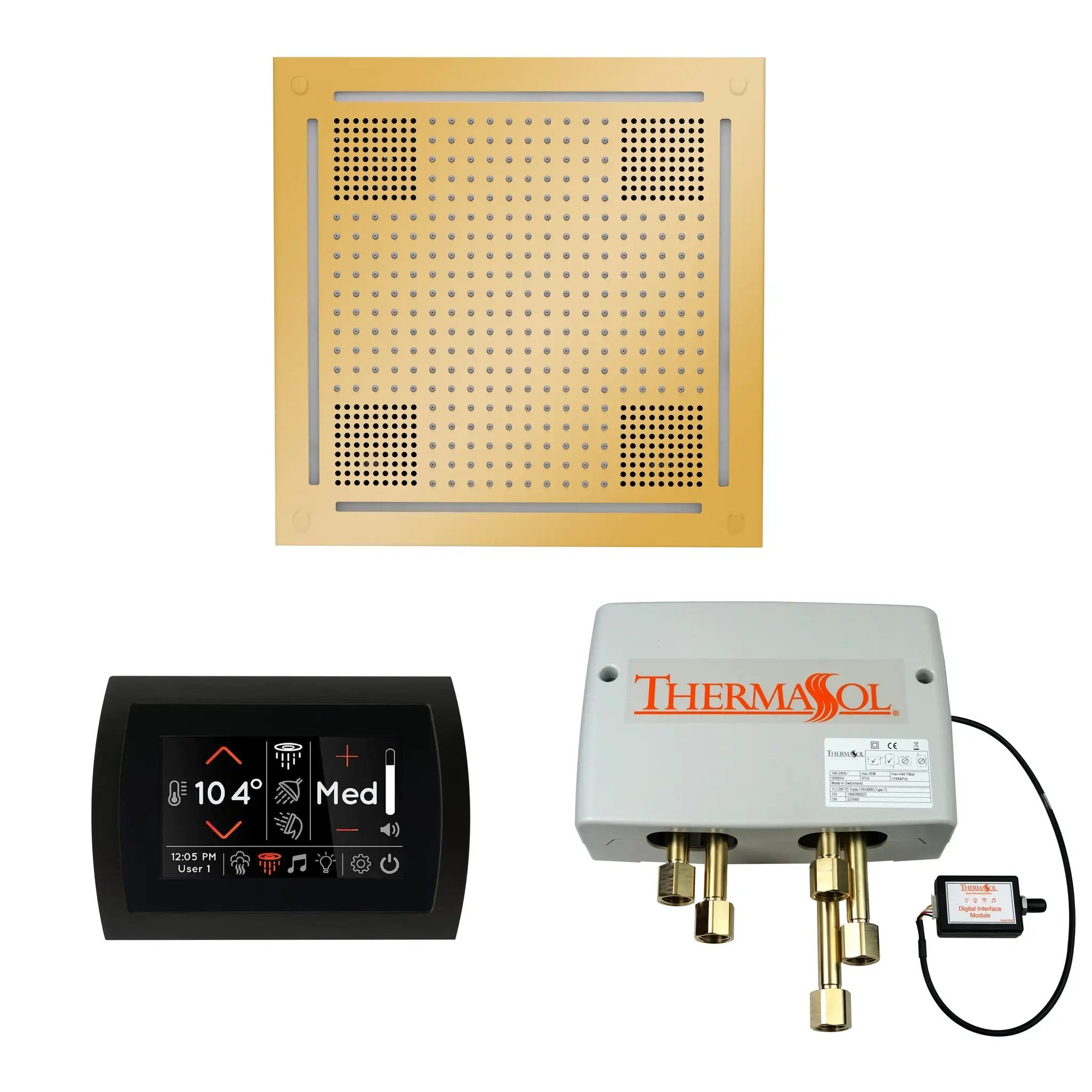 Thermasol The Wellness Hydrovive Shower Package with SignaTouch Round by Thermasol