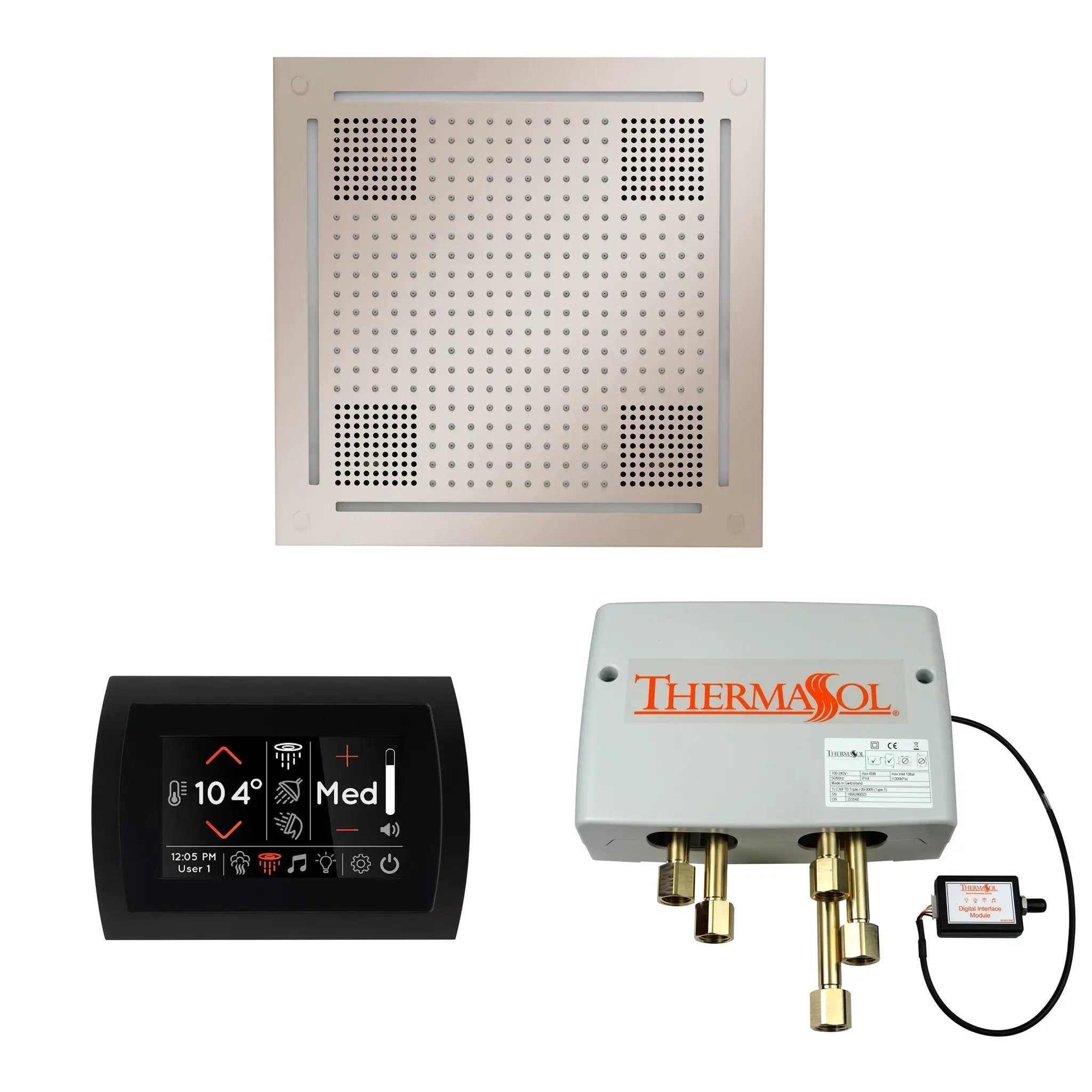 Thermasol The Wellness Hydrovive Shower Package with SignaTouch Round by Thermasol