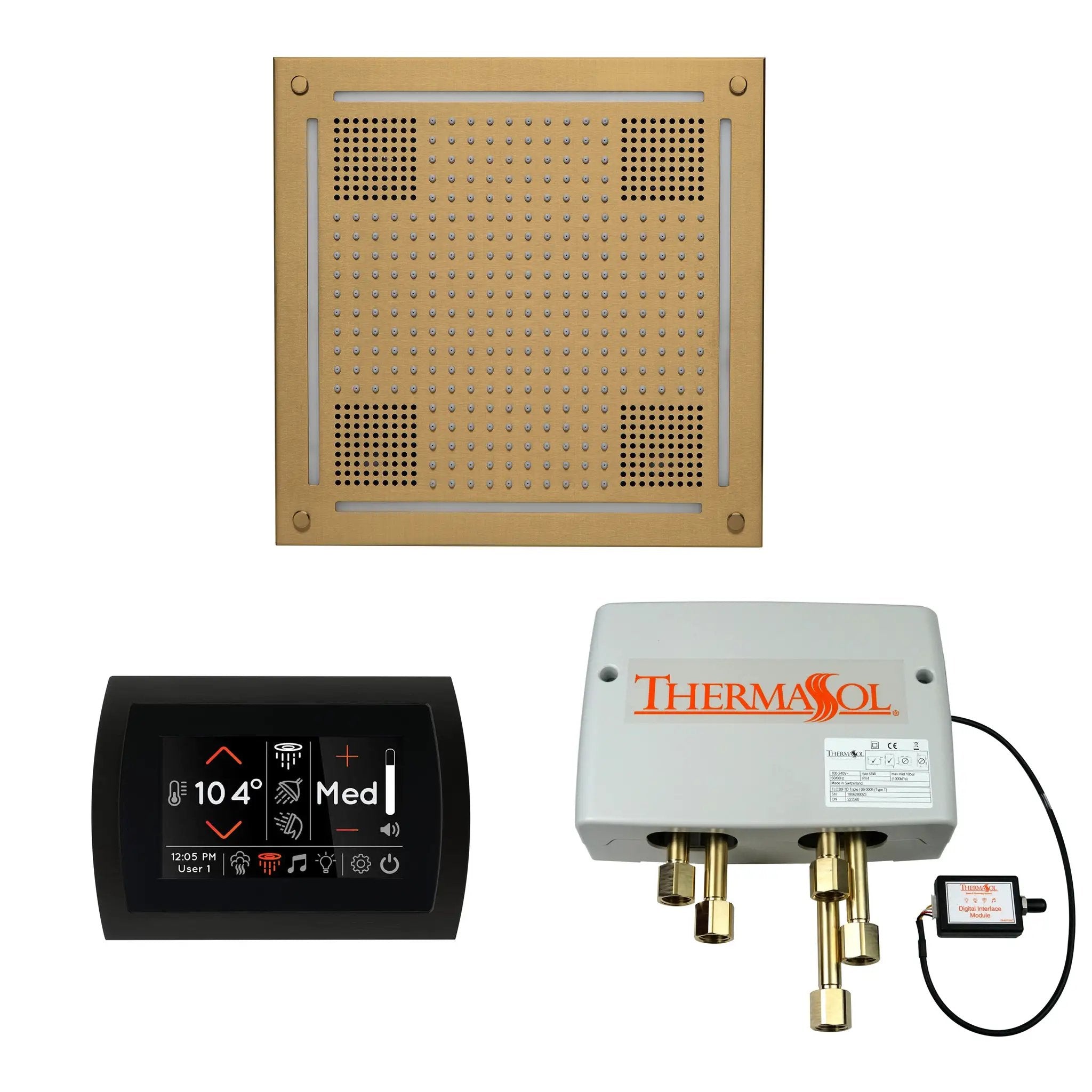 Thermasol The Wellness Hydrovive Shower Package with SignaTouch Round by Thermasol