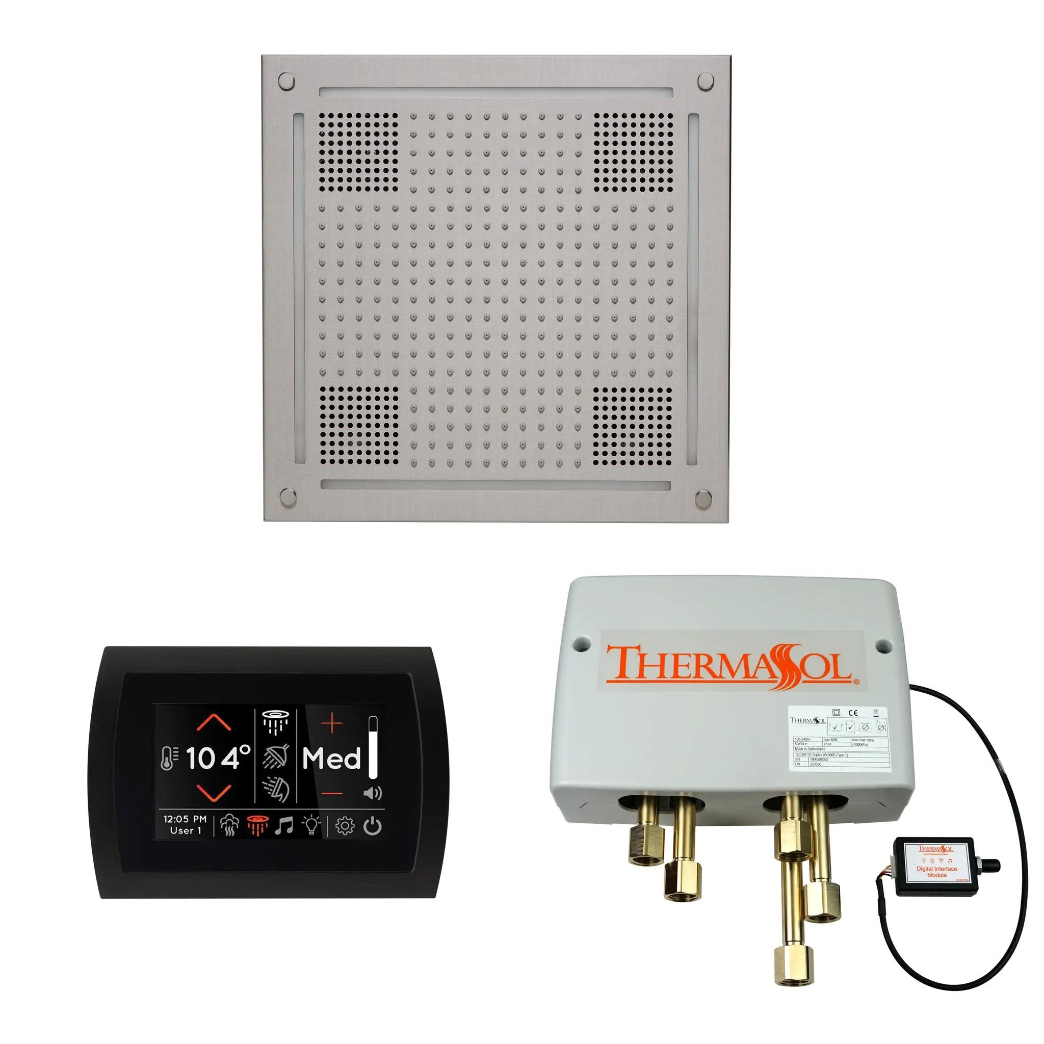 Thermasol The Wellness Hydrovive Shower Package with SignaTouch Round by Thermasol