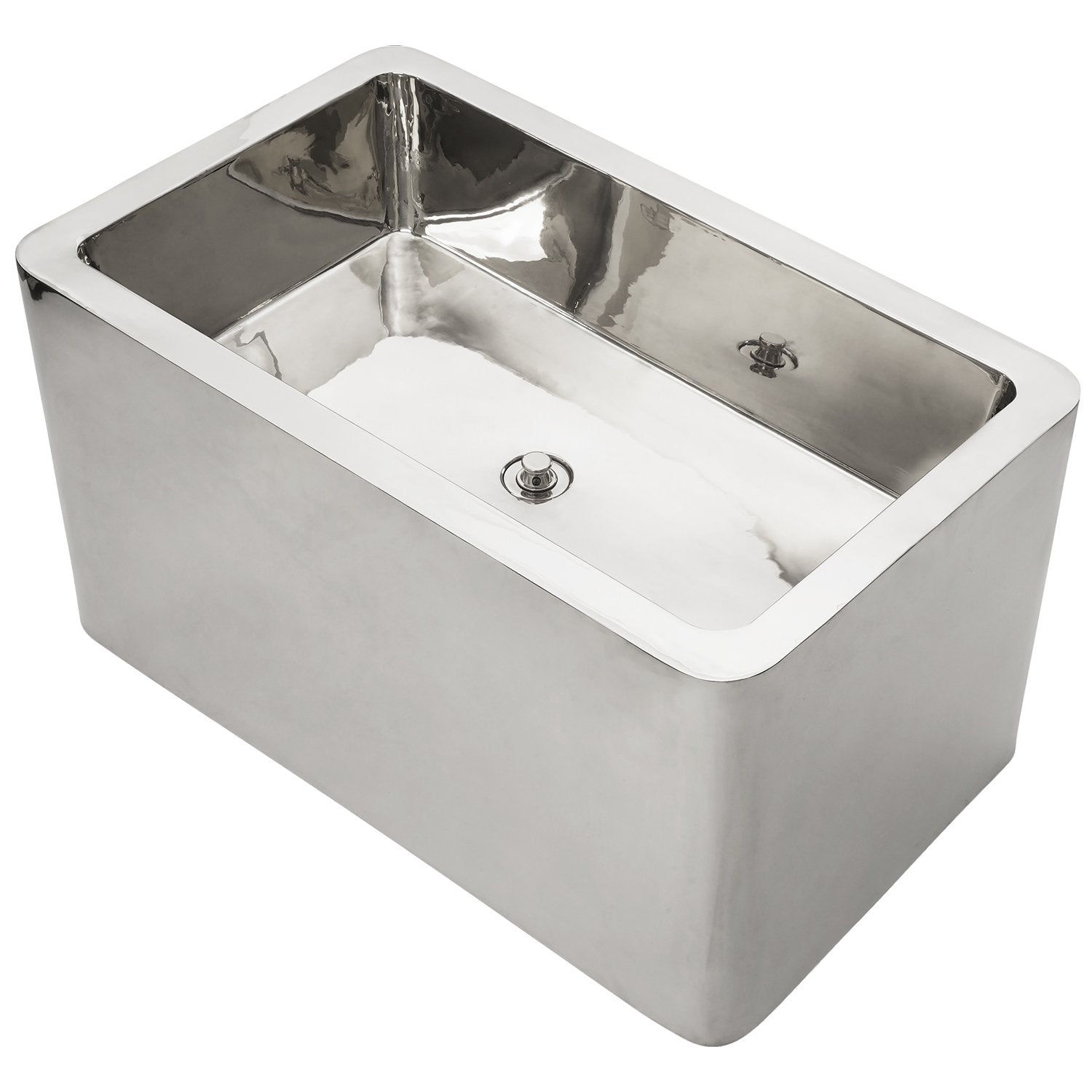 polished stainless steel sink