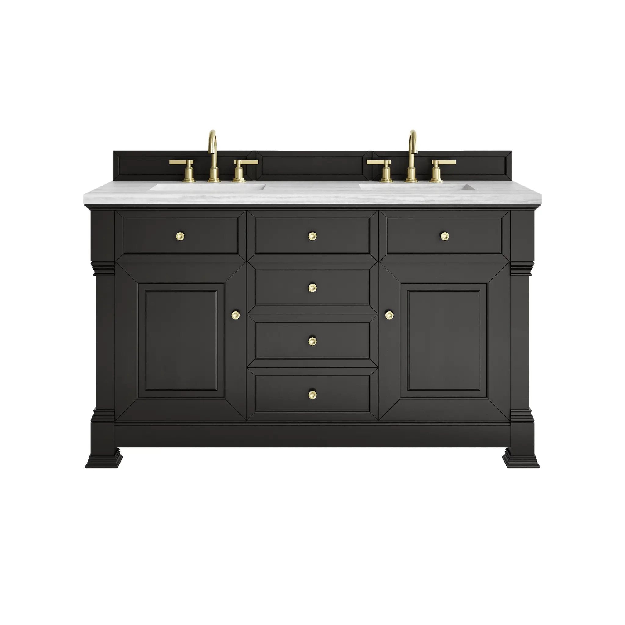 James Martin Brookfield 60" Double Vanity Set - Black Onyx by James Martin Vanities