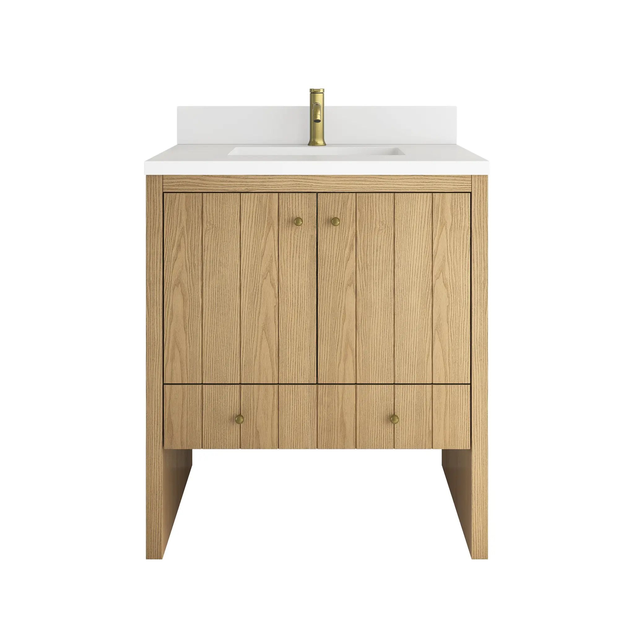 James Martin Hudson 30" Single Vanity Set - Light Natural Oak by James Martin Vanities