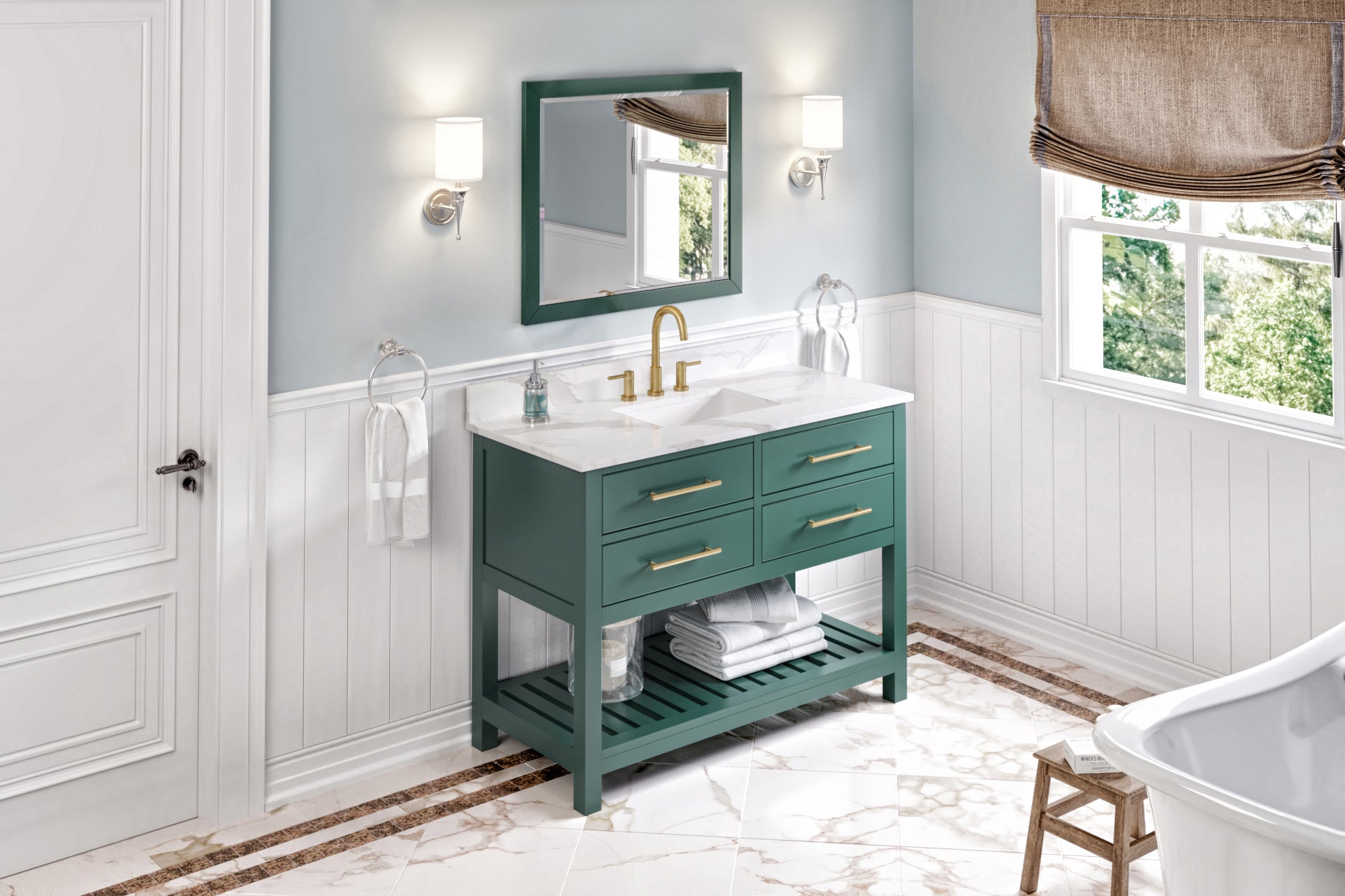 green vanity