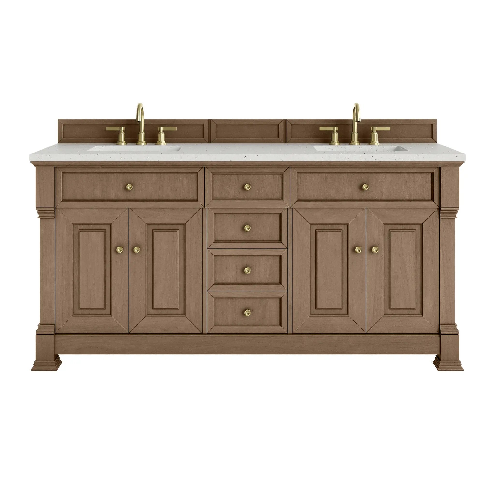 James Martin Brookfield 72" Double Vanity Set - Pecan by James Martin Vanities