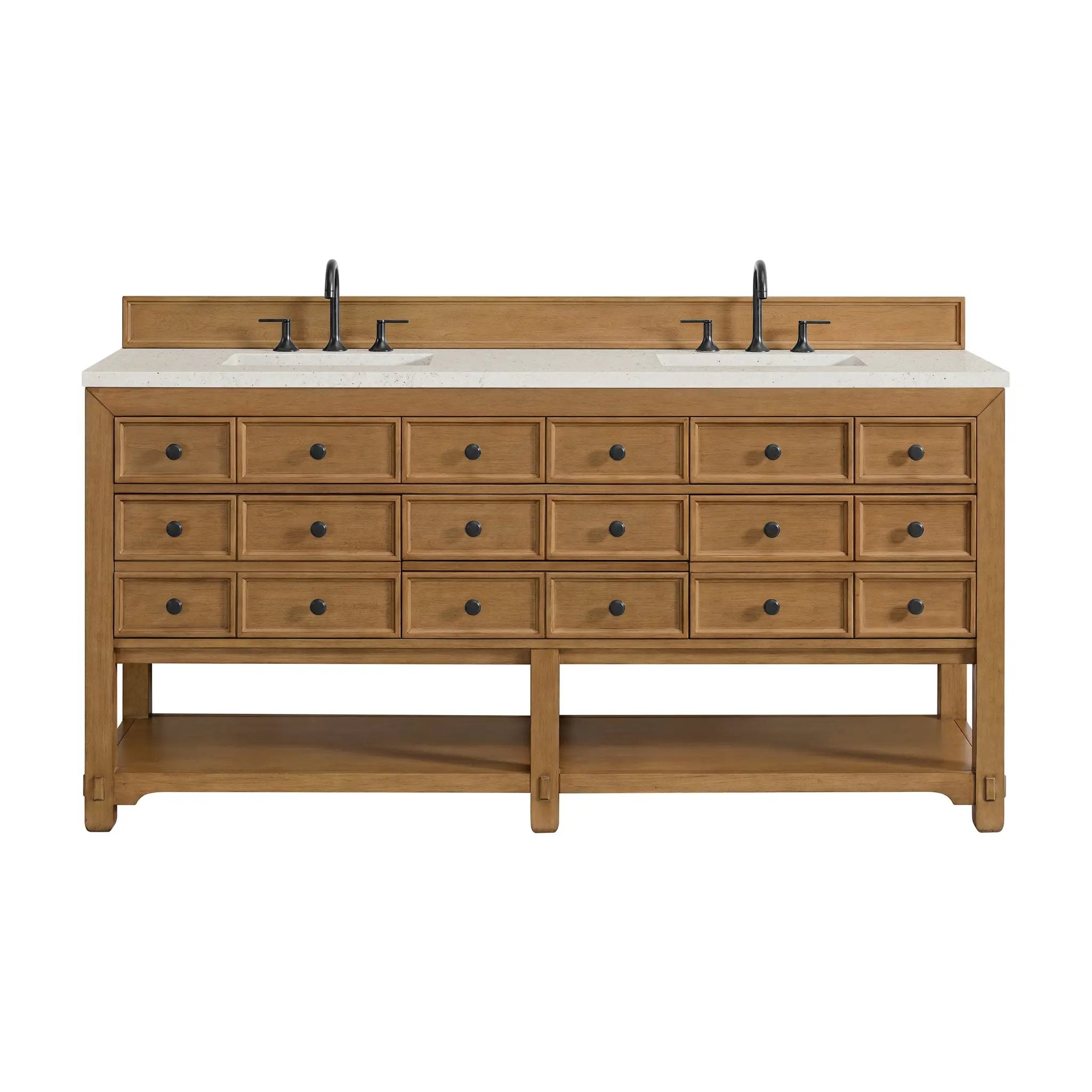 James Martin Malibu 72" Double Vanity Set - Amber Birch by James Martin Vanities