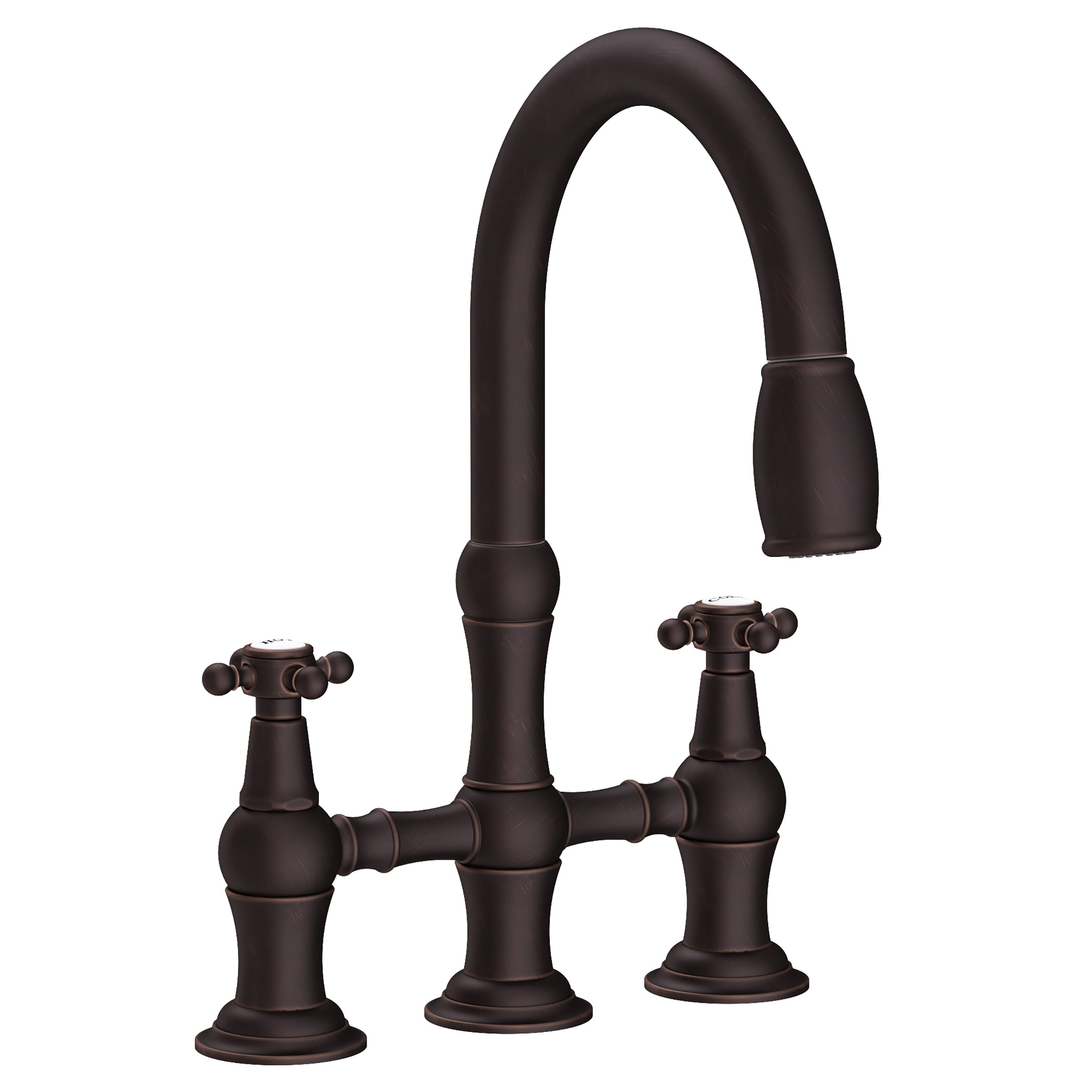 Newport Brass Chesterfield Kitchen Bridge Pull-Down Faucet