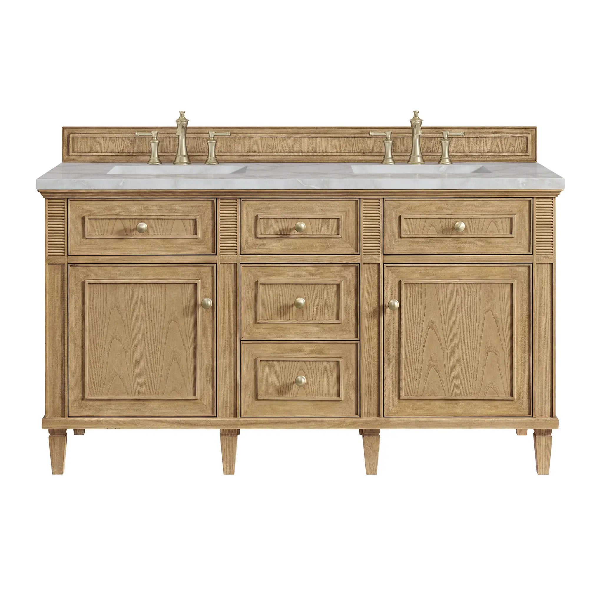 James Martin Lorelai 60" Double Vanity Set - Light Natural Oak by James Martin Vanities