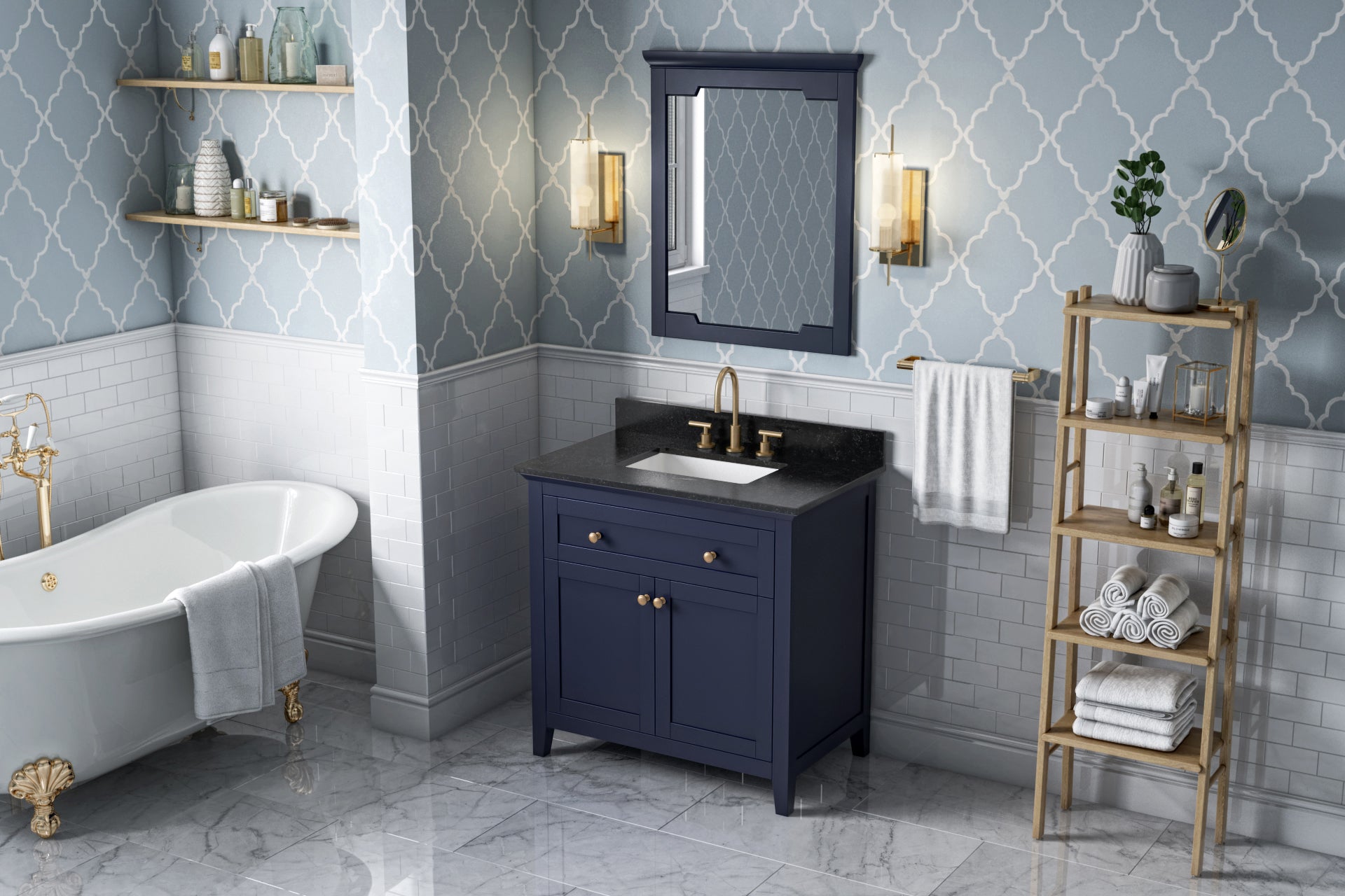 hale blue vanity